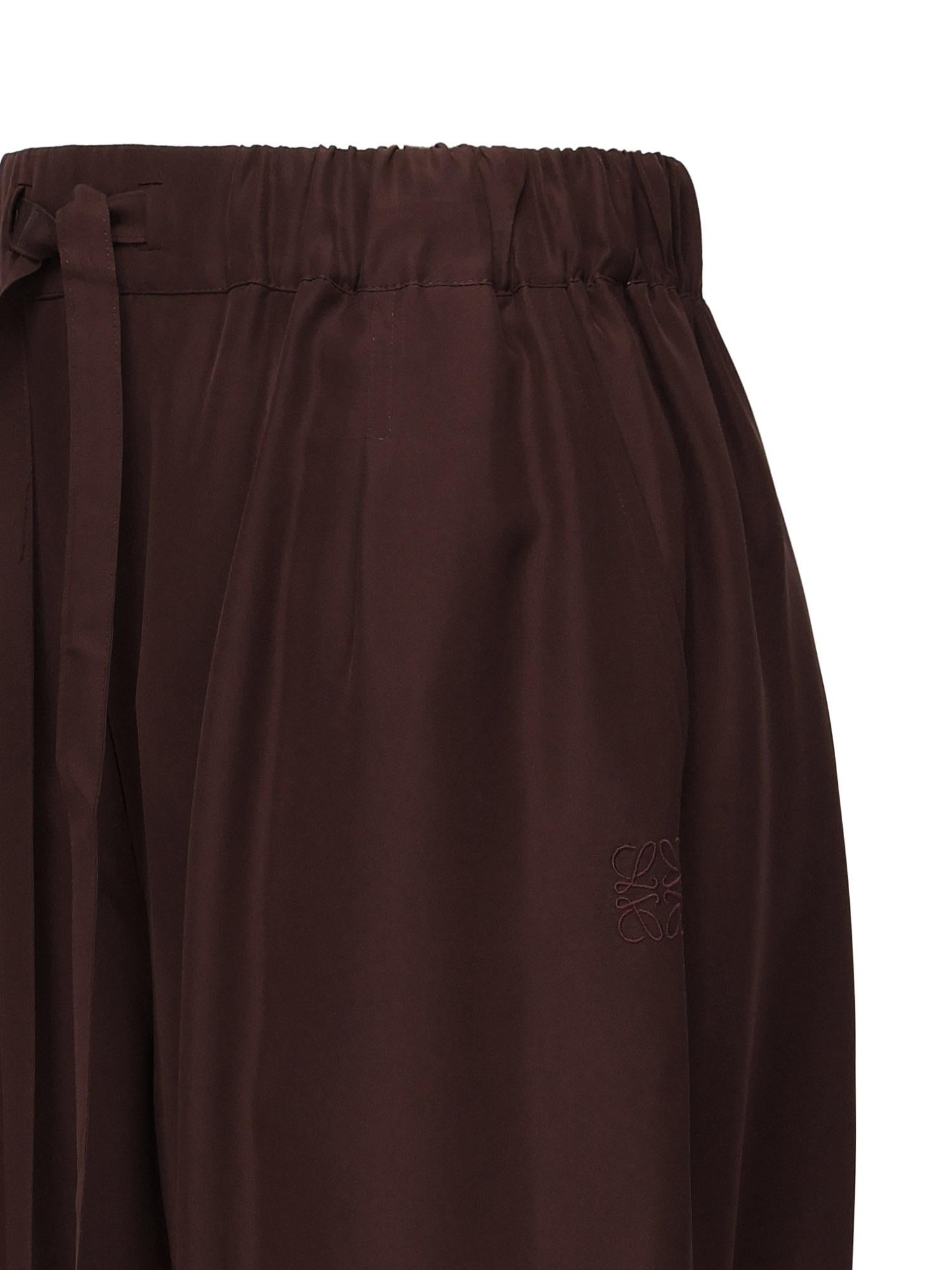 Pantaloni In Crêpe DI Seta Loewe – Гарантія оригінальності – вид ззаду