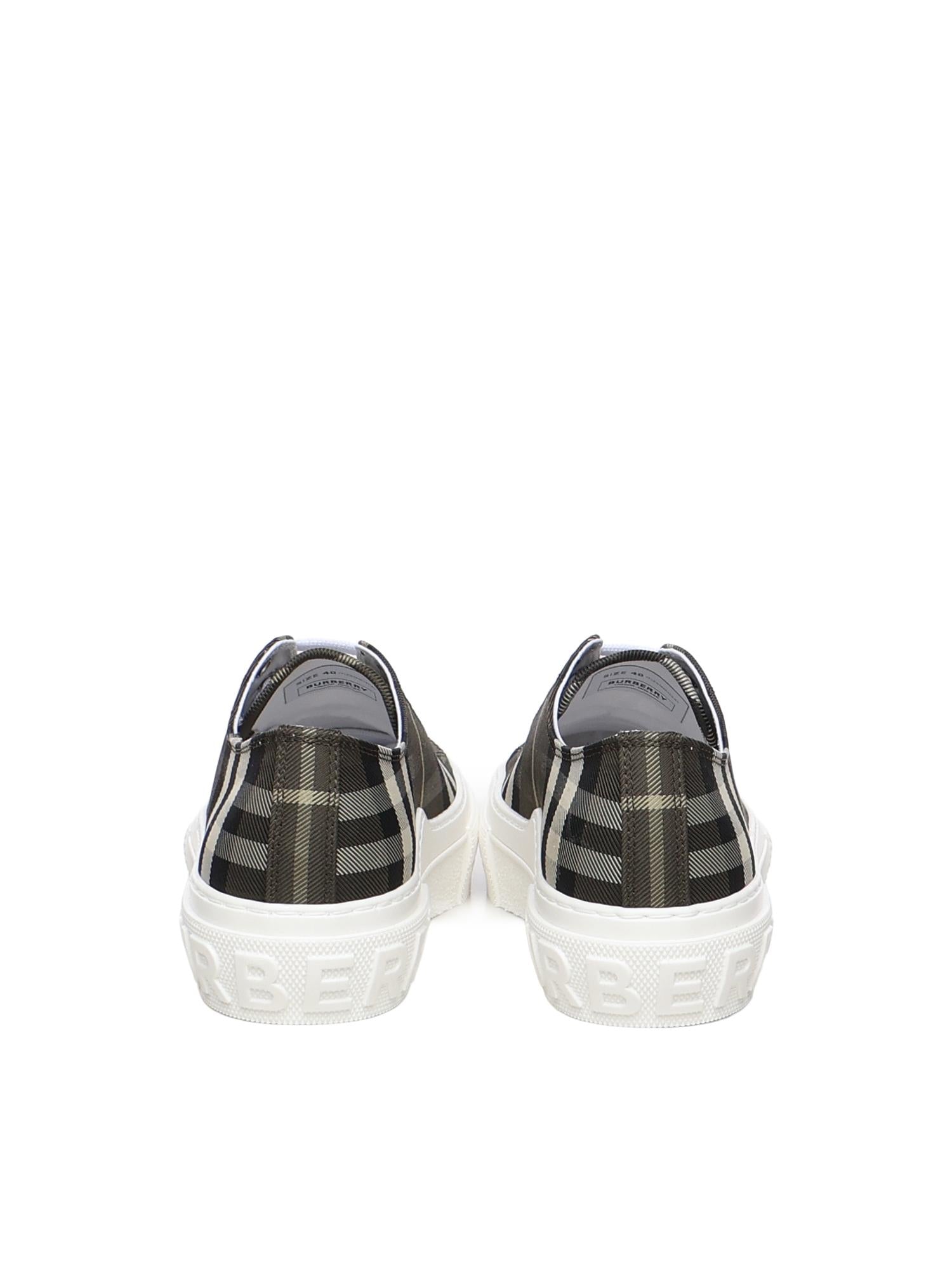 Sneaker In Misto Nylon Check Burberry – Гарантія оригінальності – детальний вид