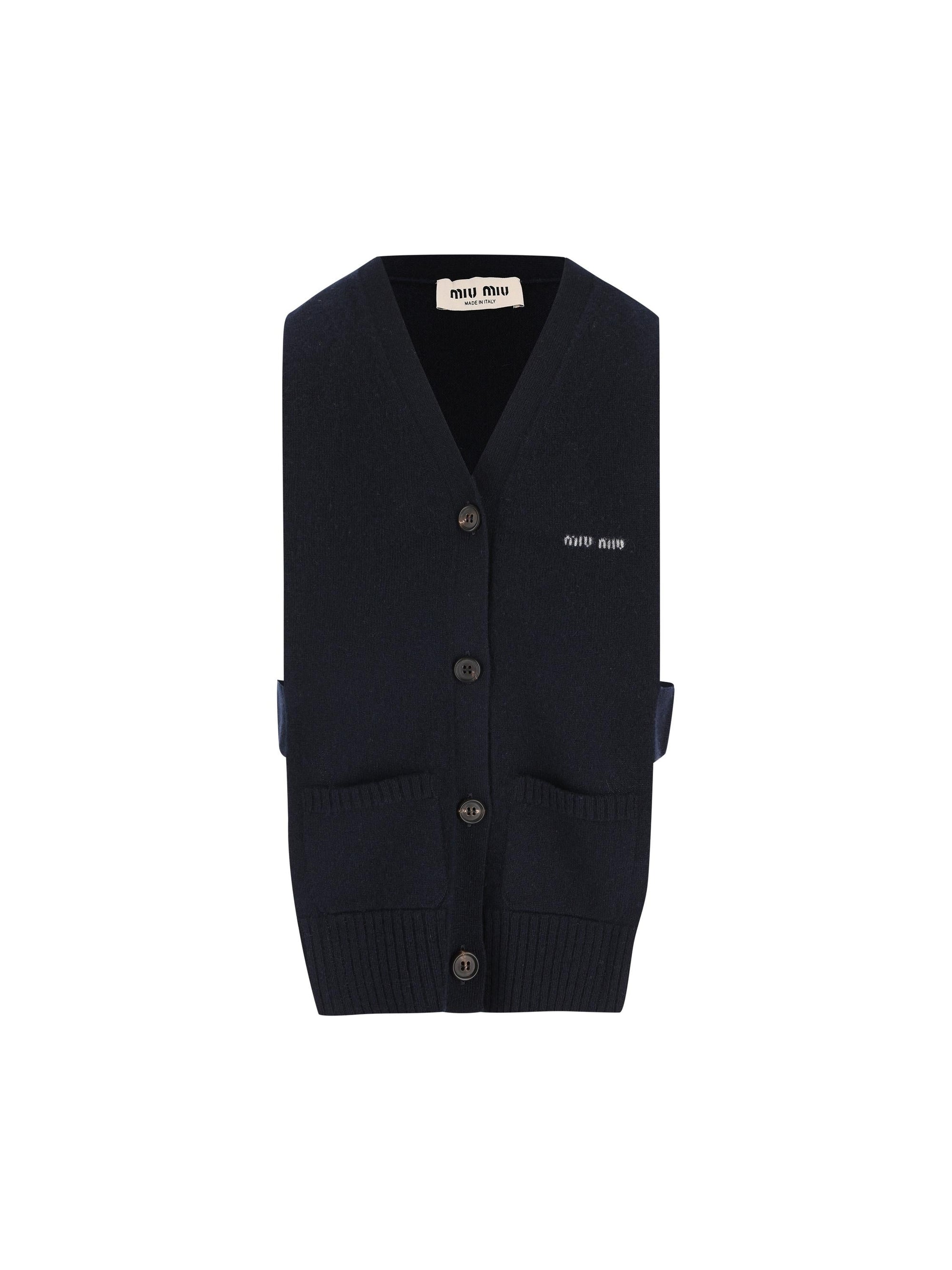 Оригінальна Cashmere Cardigan Vest Miu miu – боковий вид