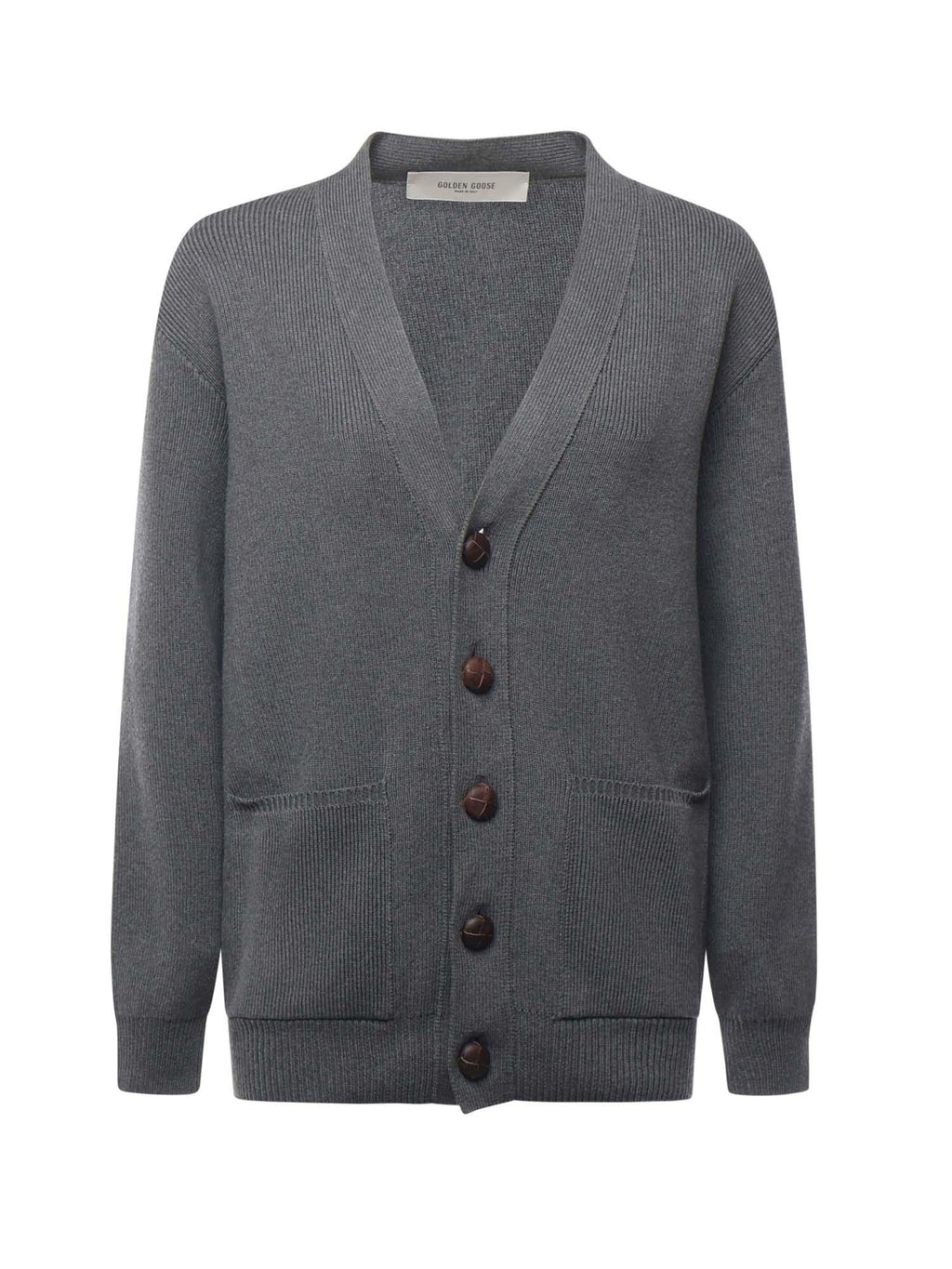 Оригінальна Cardigan In Cotone Con Logo Golden goose – боковий вид