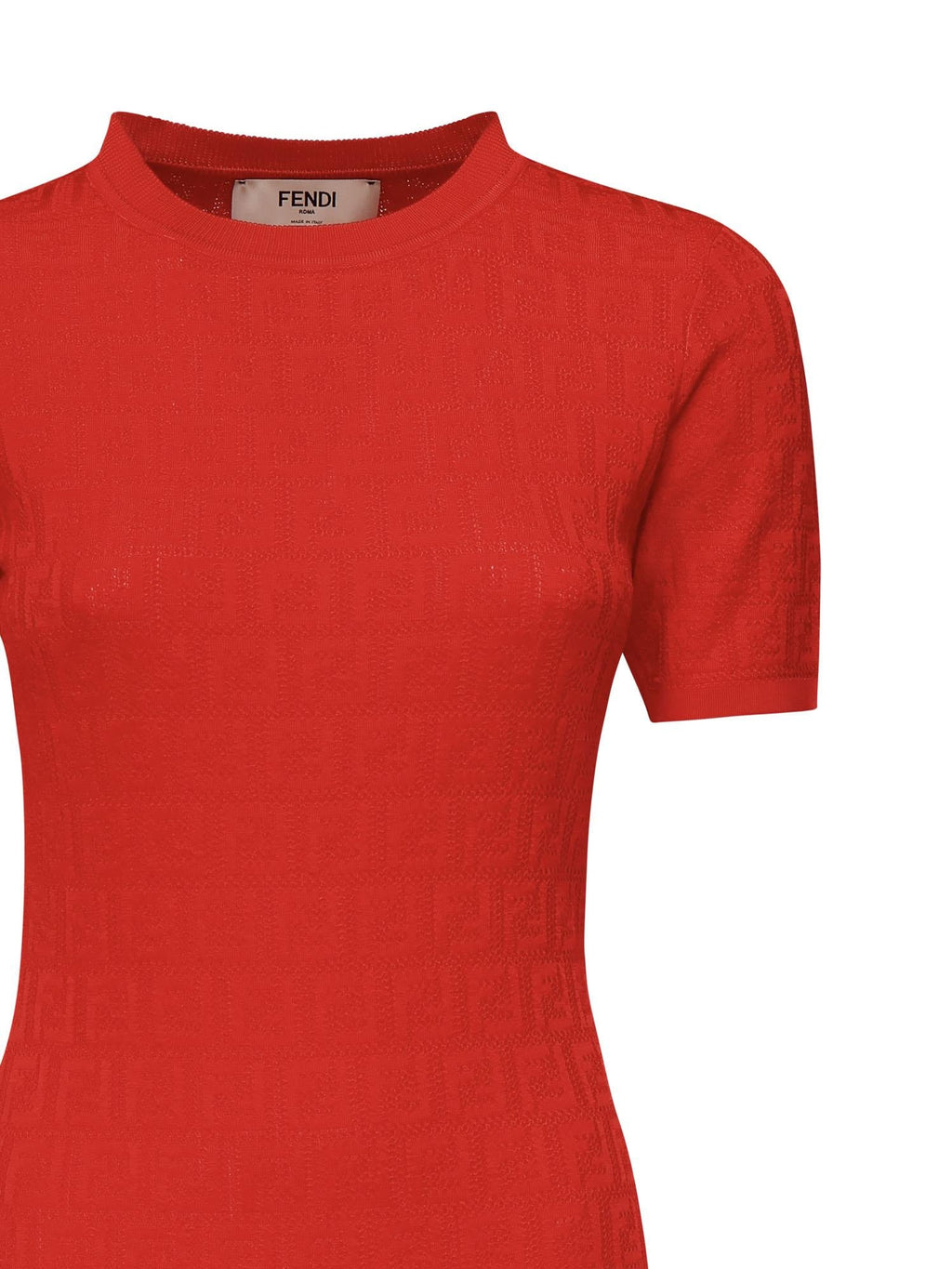 Abito In Cotone E Viscosa Ff Jacquard Fendi оригінал – Купити в Україні – вид ззаду