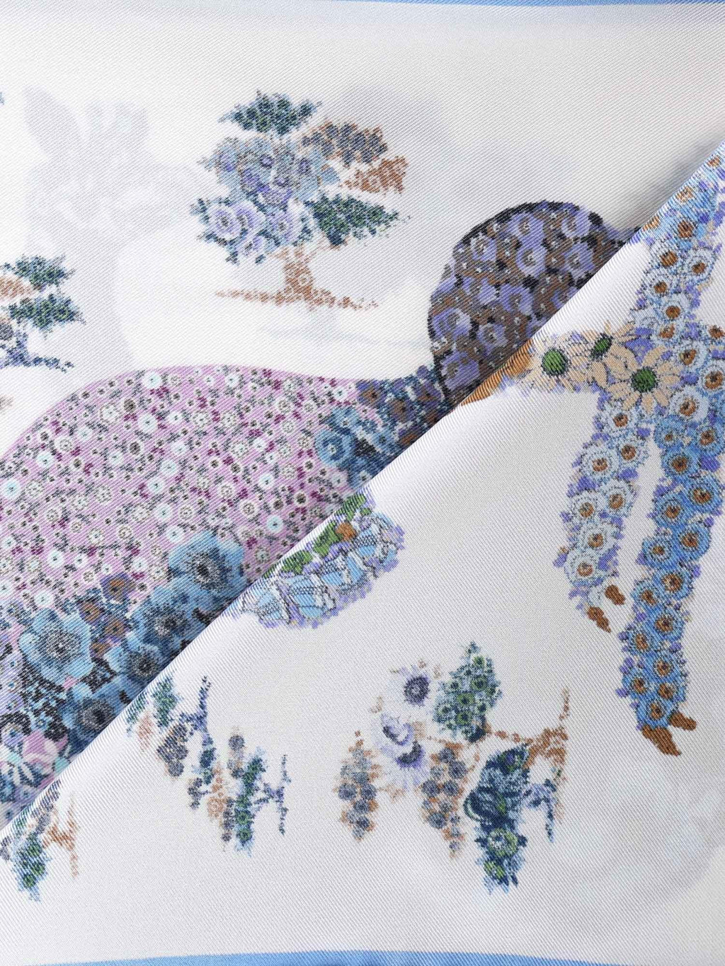 Foulard In Seta Con Stampa Salvatore ferragamo – Гарантія оригінальності – вид ззаду