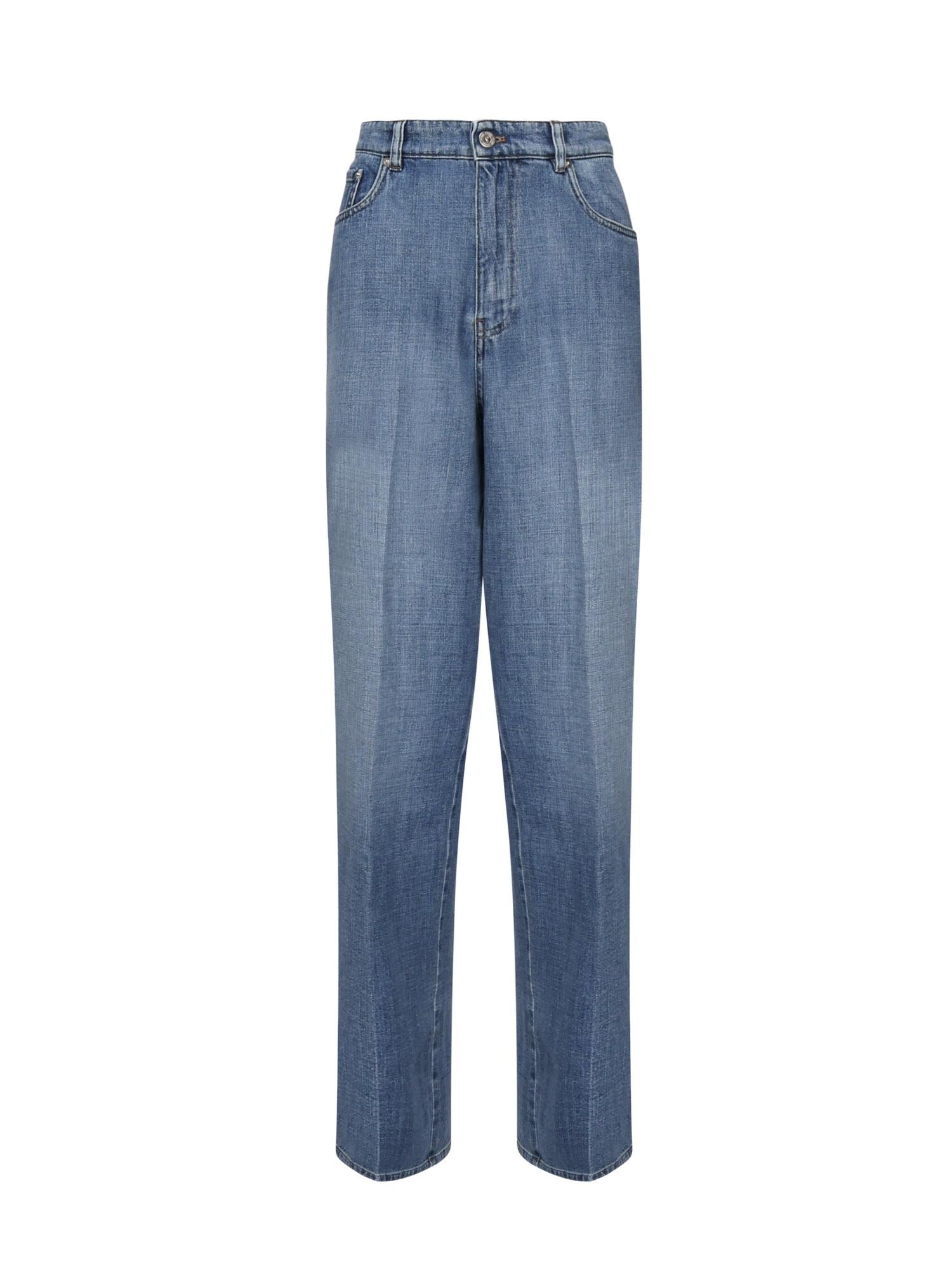 Оригінальна Jeans In Denim Con Logo Miu miu – боковий вид