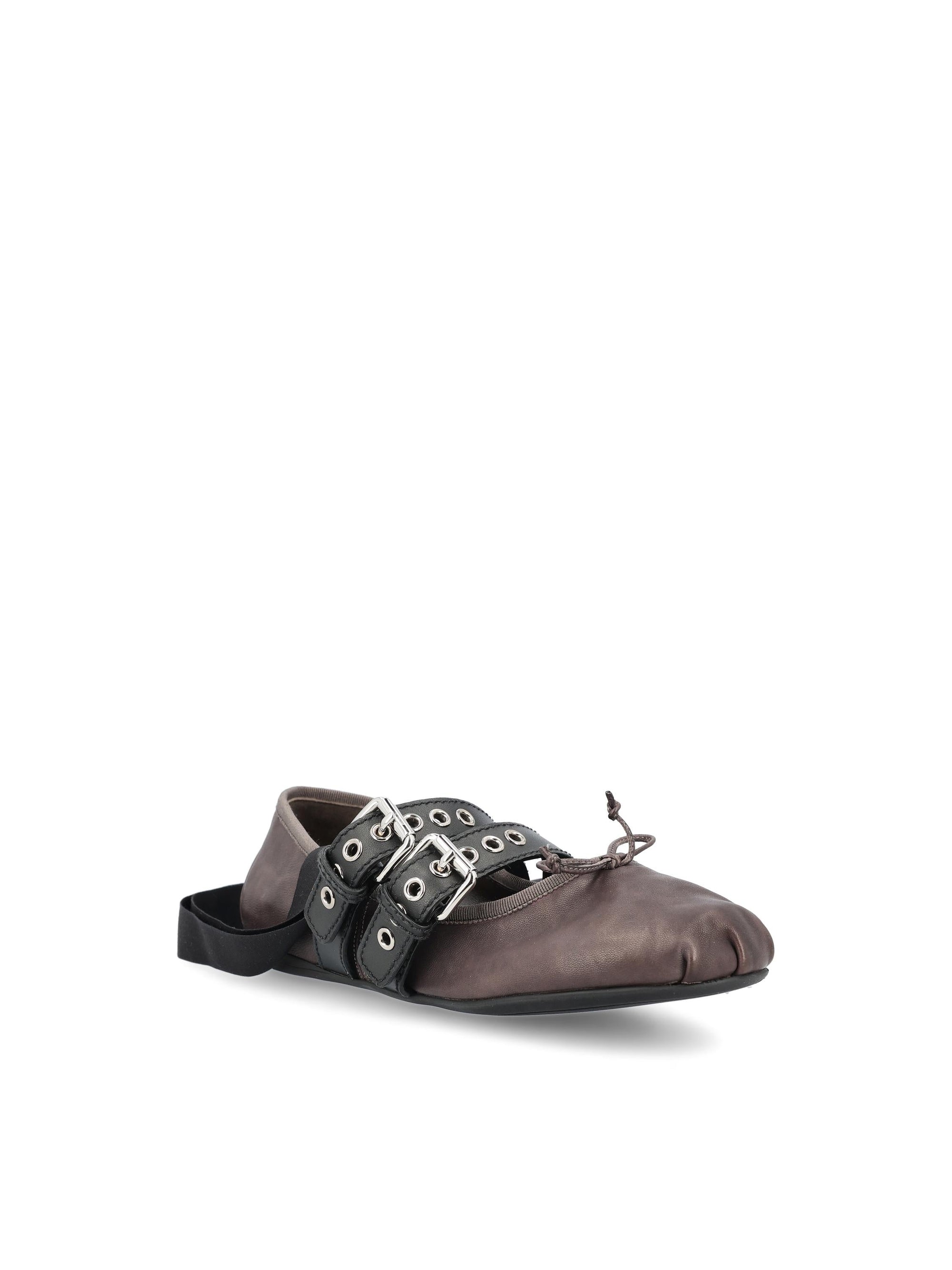 Leather Ballerinas Miu miu оригінал – Купити в Україні – вид ззаду
