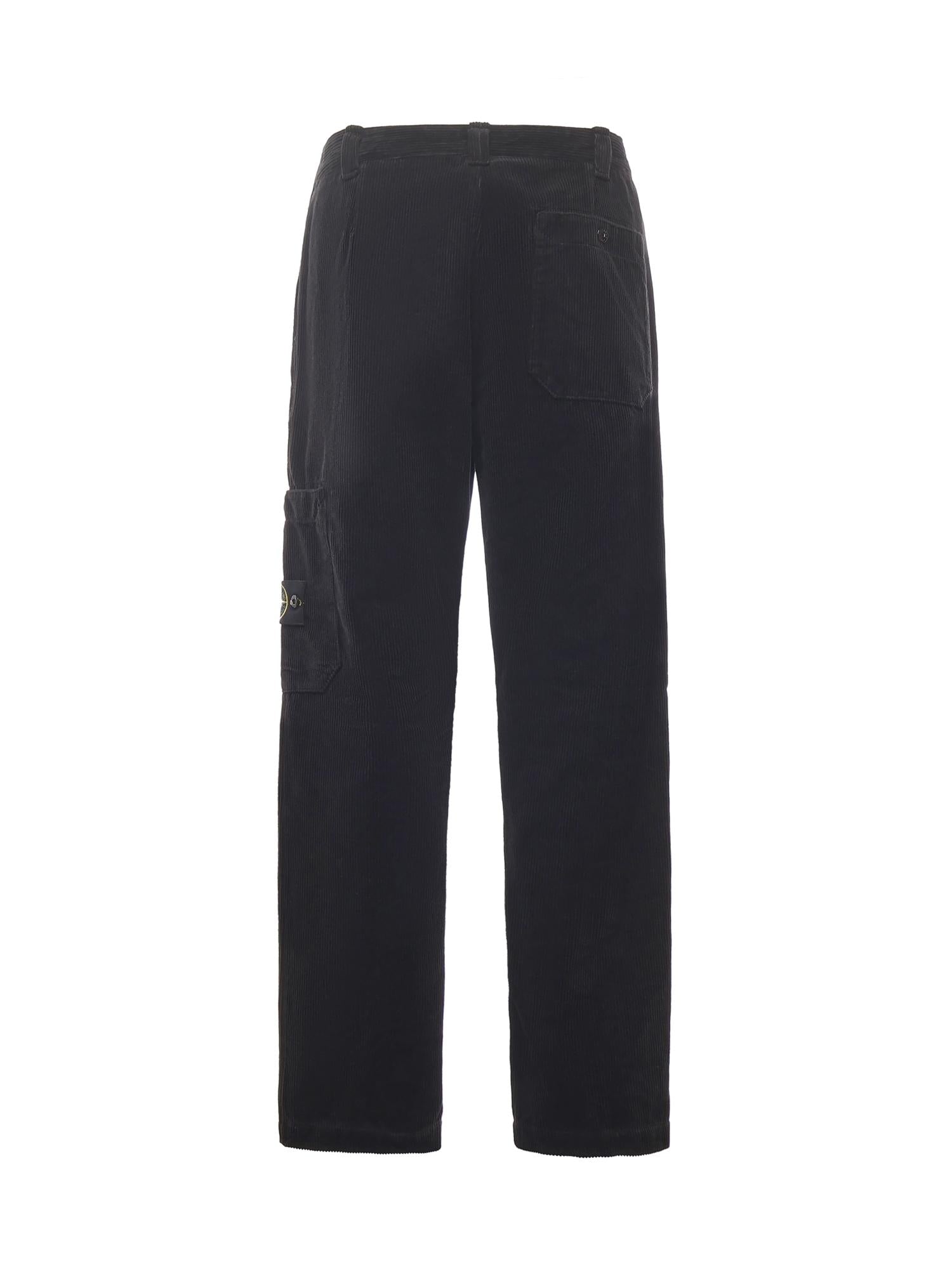 Оригінальна Pantalone In Velluto A Coste Con Logo Stone island – детальний вид