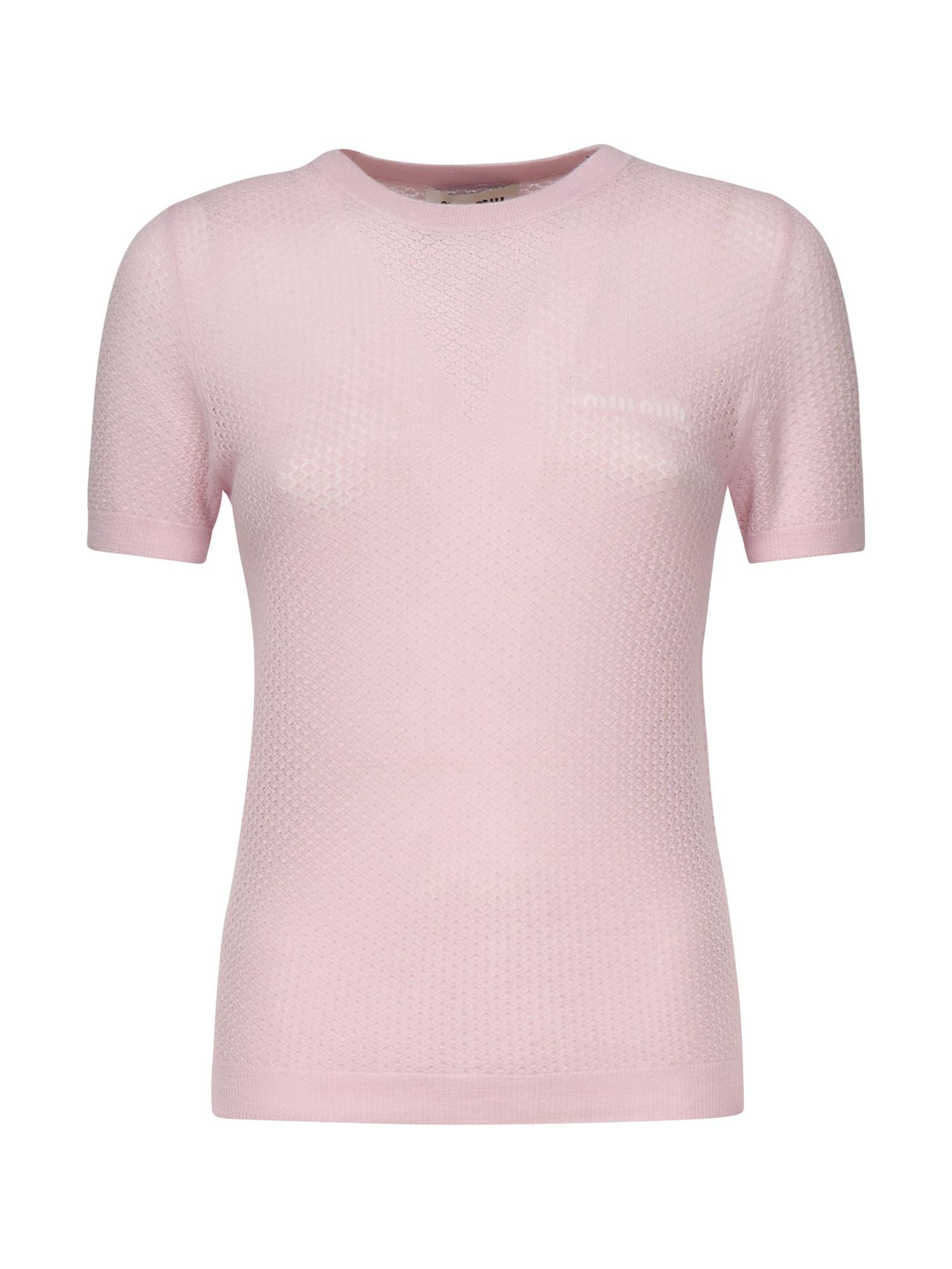 Maglia In Cashmere Con Logo Miu miu – Гарантія оригінальності – боковий вид