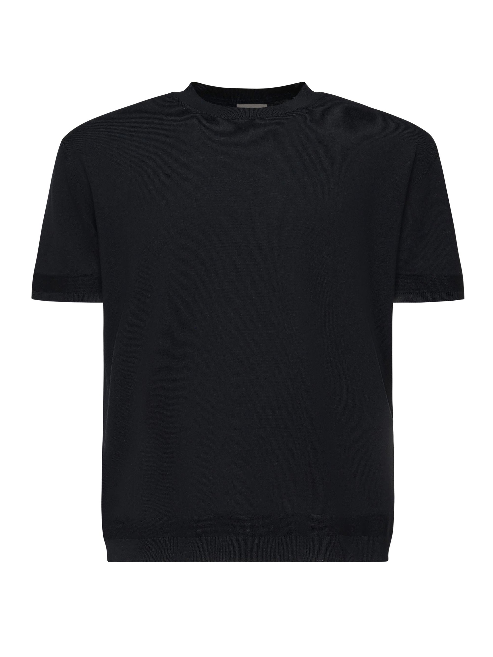 T-Shirt In Maglia DI Cotone E Seta Moncler – Гарантія оригінальності – боковий вид