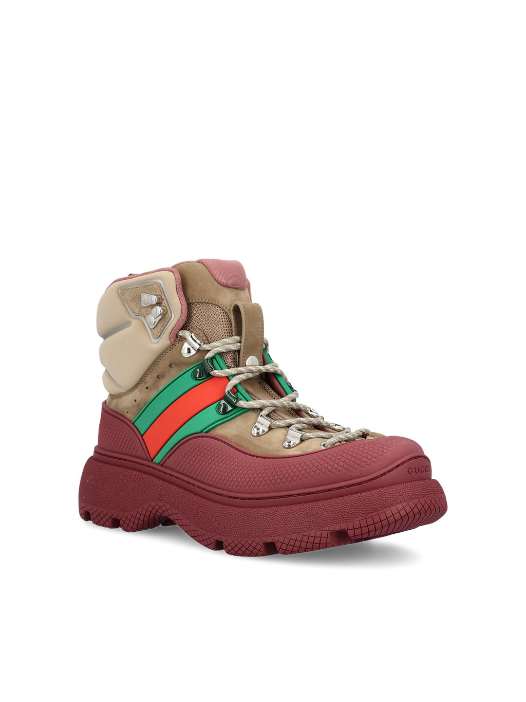 Lace Up Ankle Boots In Suede Leather Gucci – Гарантія оригінальності – вид ззаду