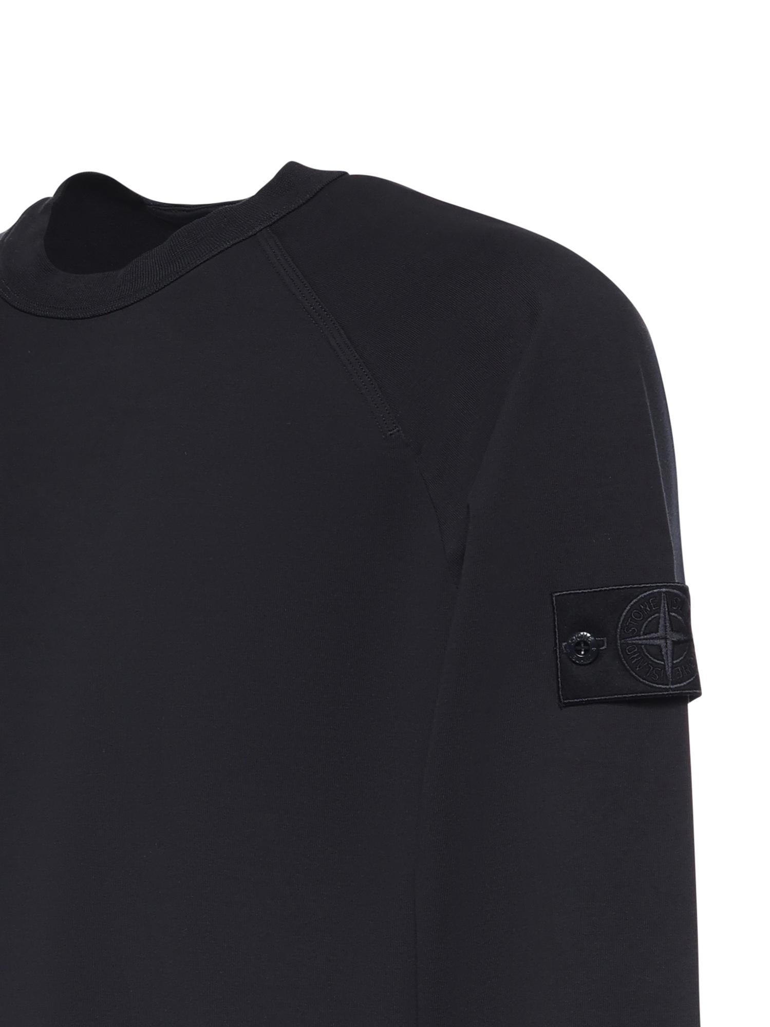 Felpa In Cotone Stretch Con Logo Stone island – Гарантія оригінальності – вид ззаду