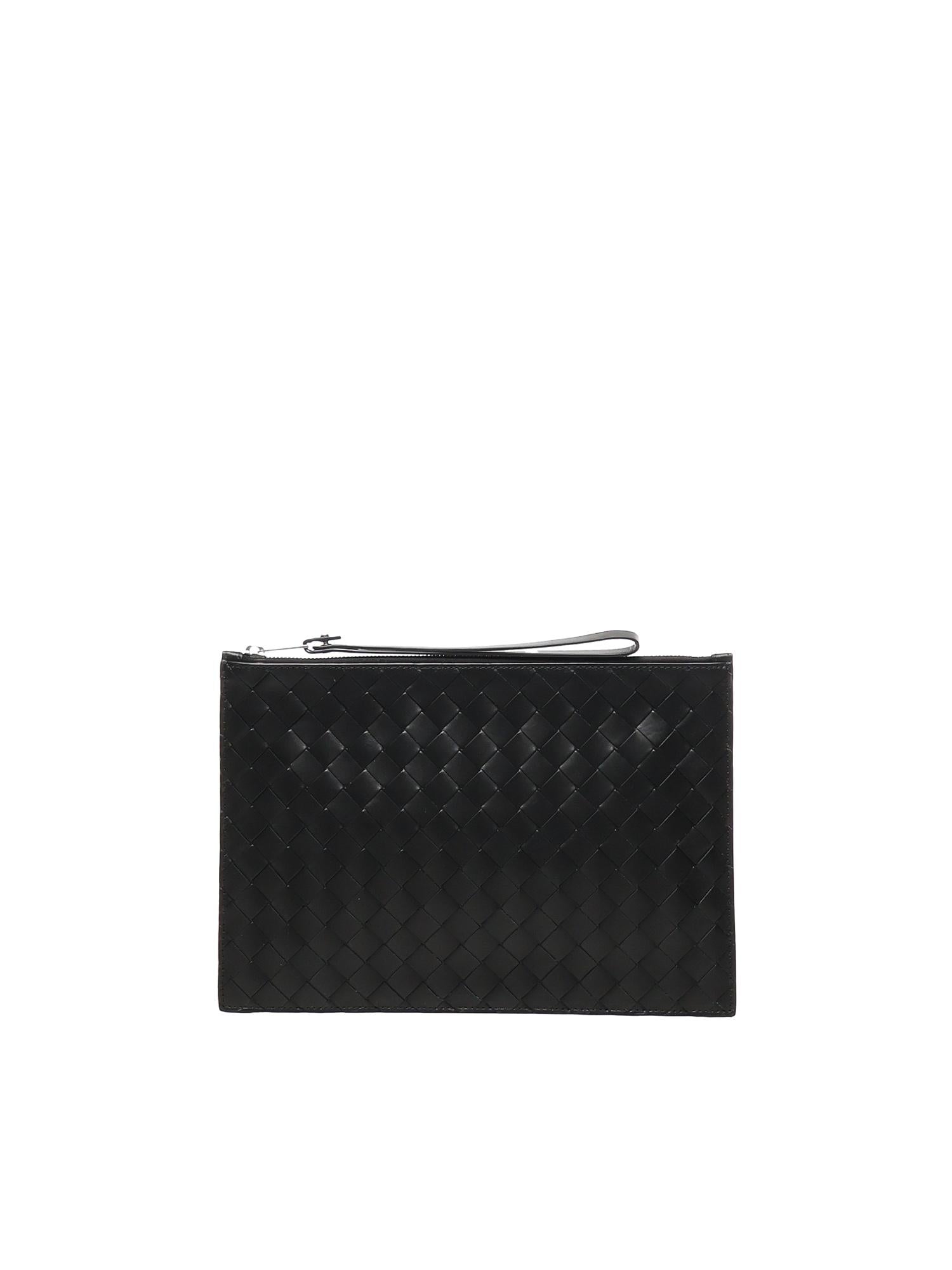 Pochette Intrecciato Con Zip Bottega veneta – Гарантія оригінальності – боковий вид