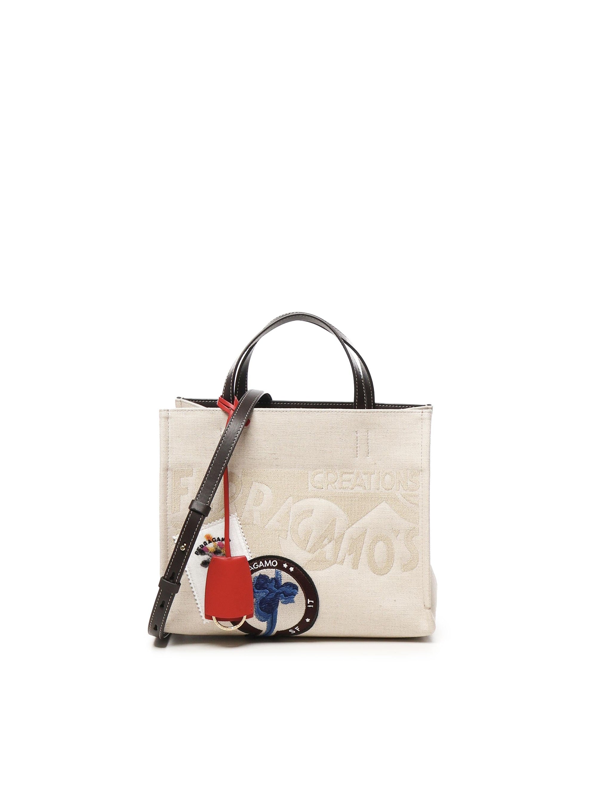Tote Bag Con Logo Salvatore ferragamo – Гарантія оригінальності – боковий вид