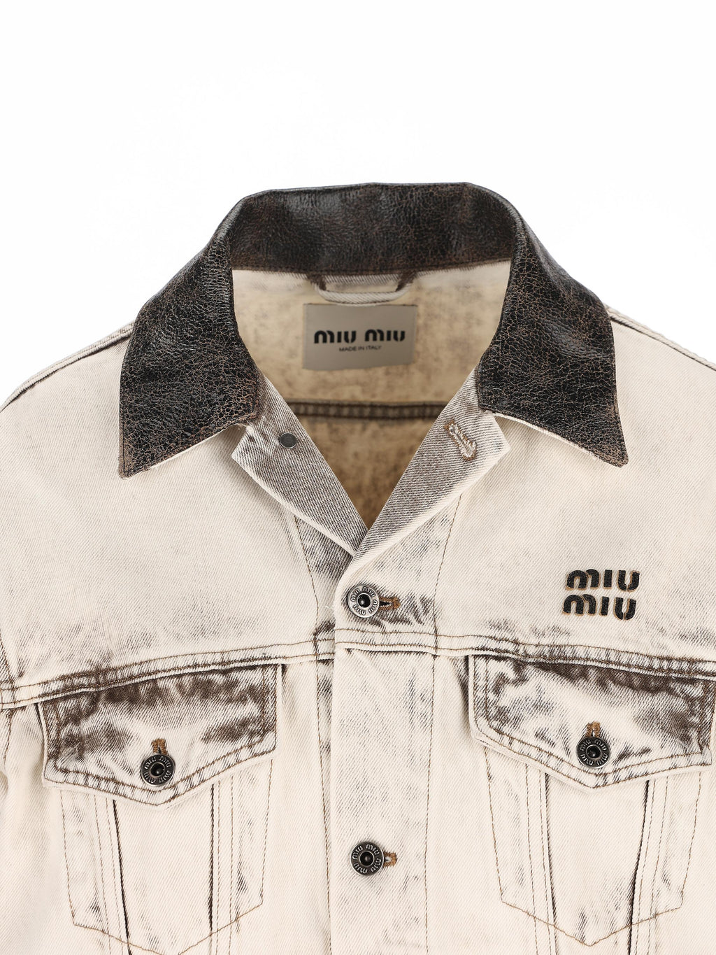 Оригінальна Denim Bomber Jacket Miu miu – збільшений вид