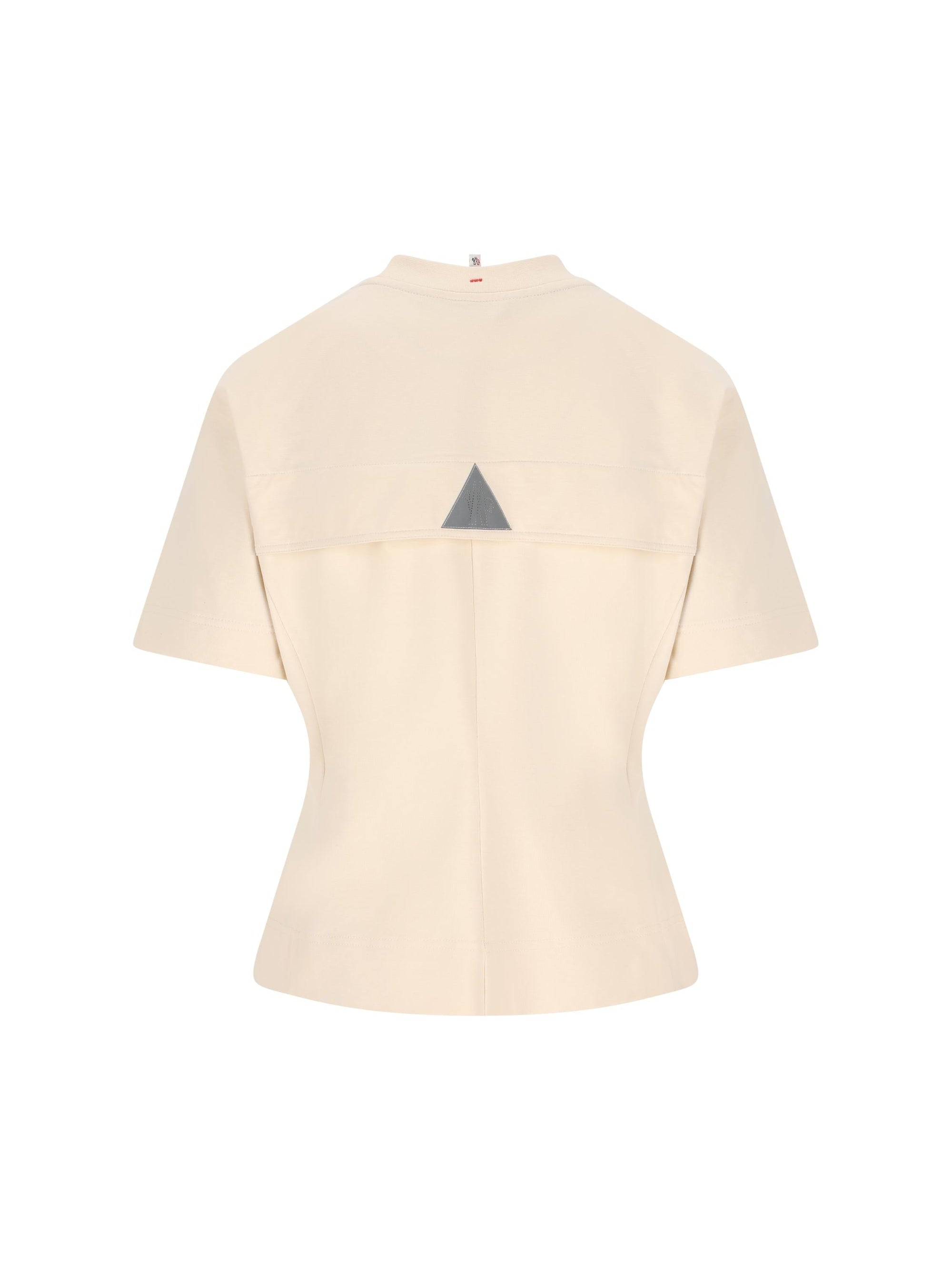 Оригінальна T Shirt In Cotton Blend Moncler – вид ззаду