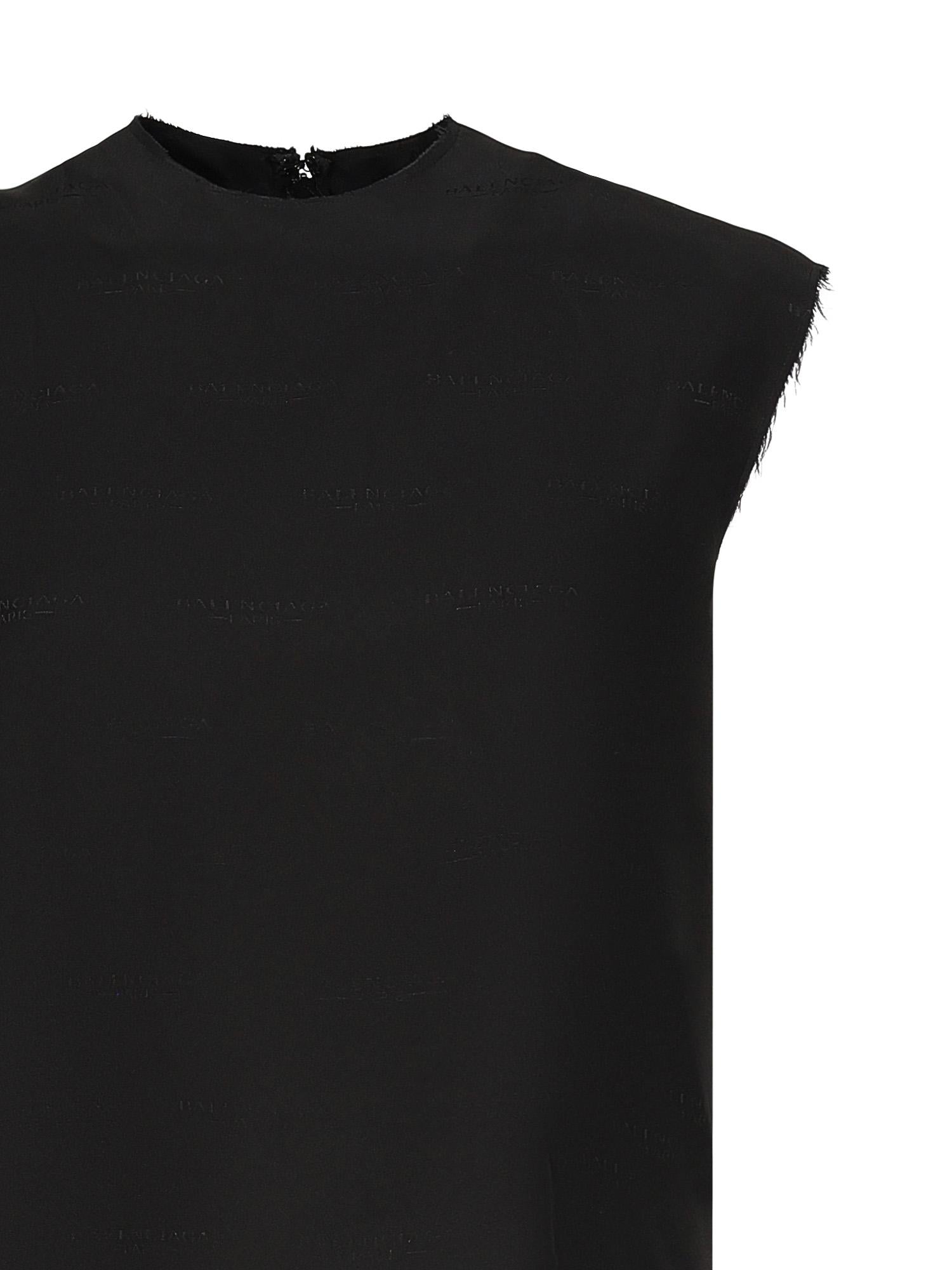 Top Smanicato In Jacquard DI Seta Balenciaga – Гарантія оригінальності – вид ззаду