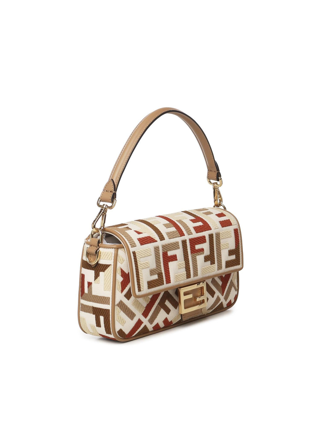 Оригінальна Borsa Baguette In Canvas Ff Jacquard Fendi – вид ззаду