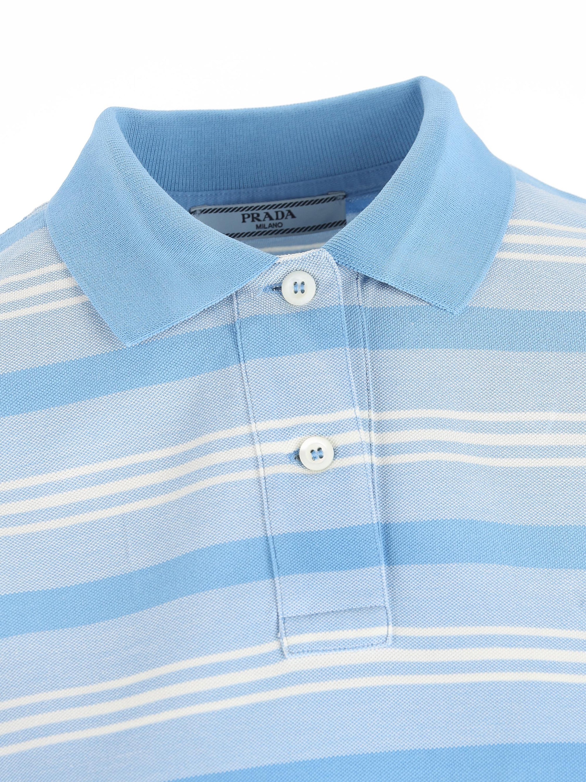 Cotton Polo Shirt Prada – Гарантія оригінальності – детальний вид