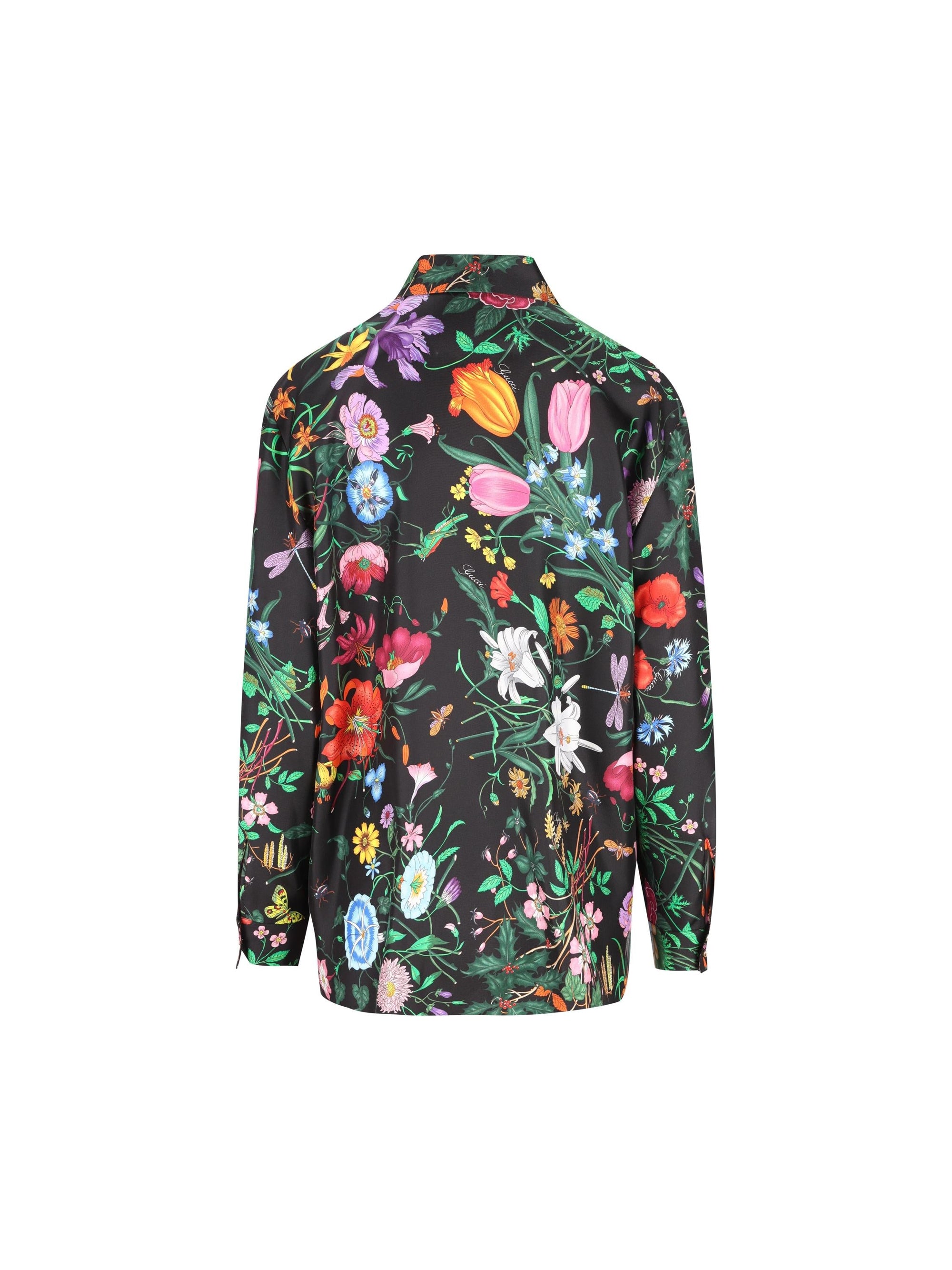 Silk Twill Shirt Gucci – Гарантія оригінальності – вид ззаду