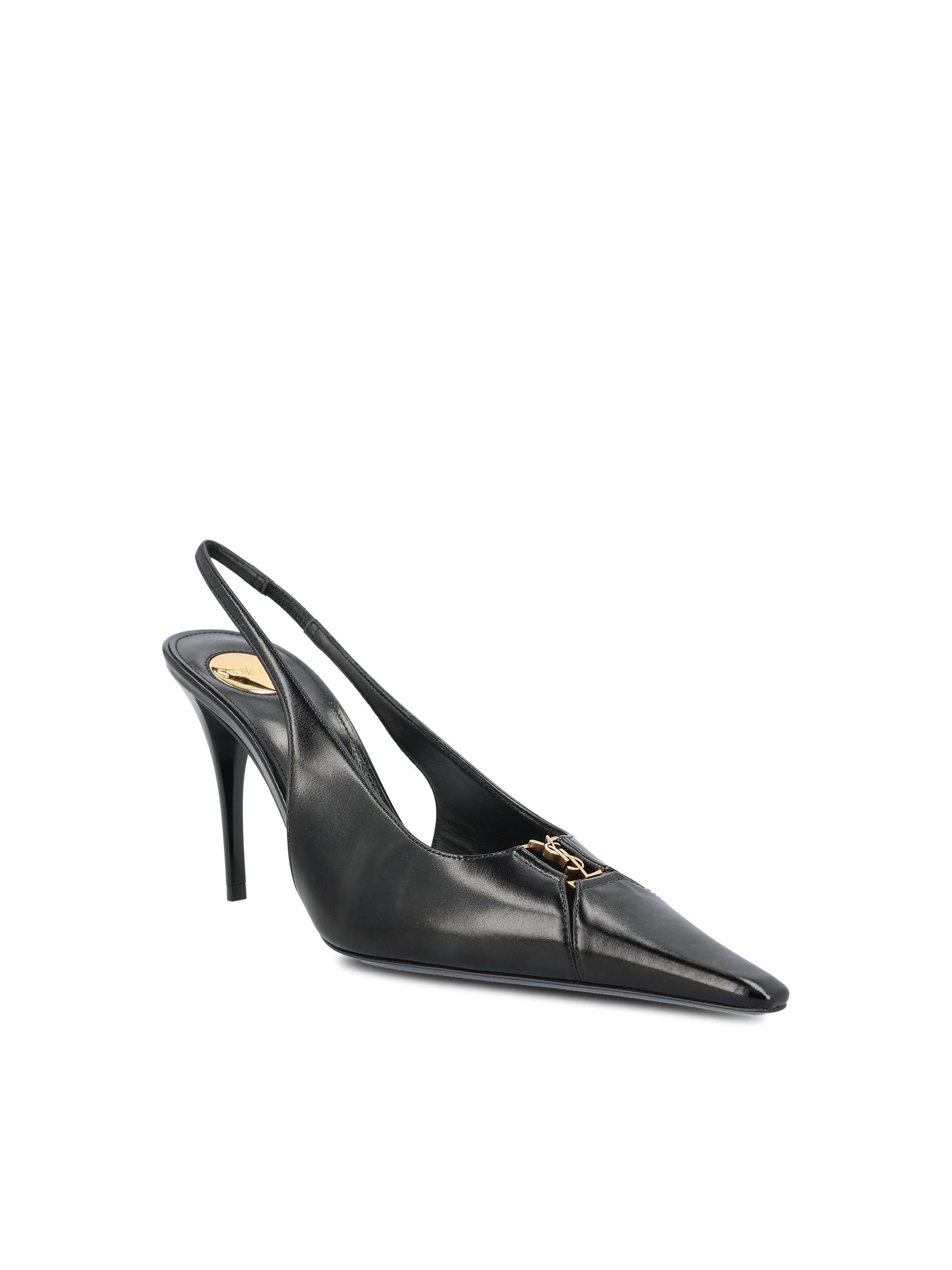 Babylone Breteuil Leather Pumps Saint laurent – Гарантія оригінальності – вид ззаду