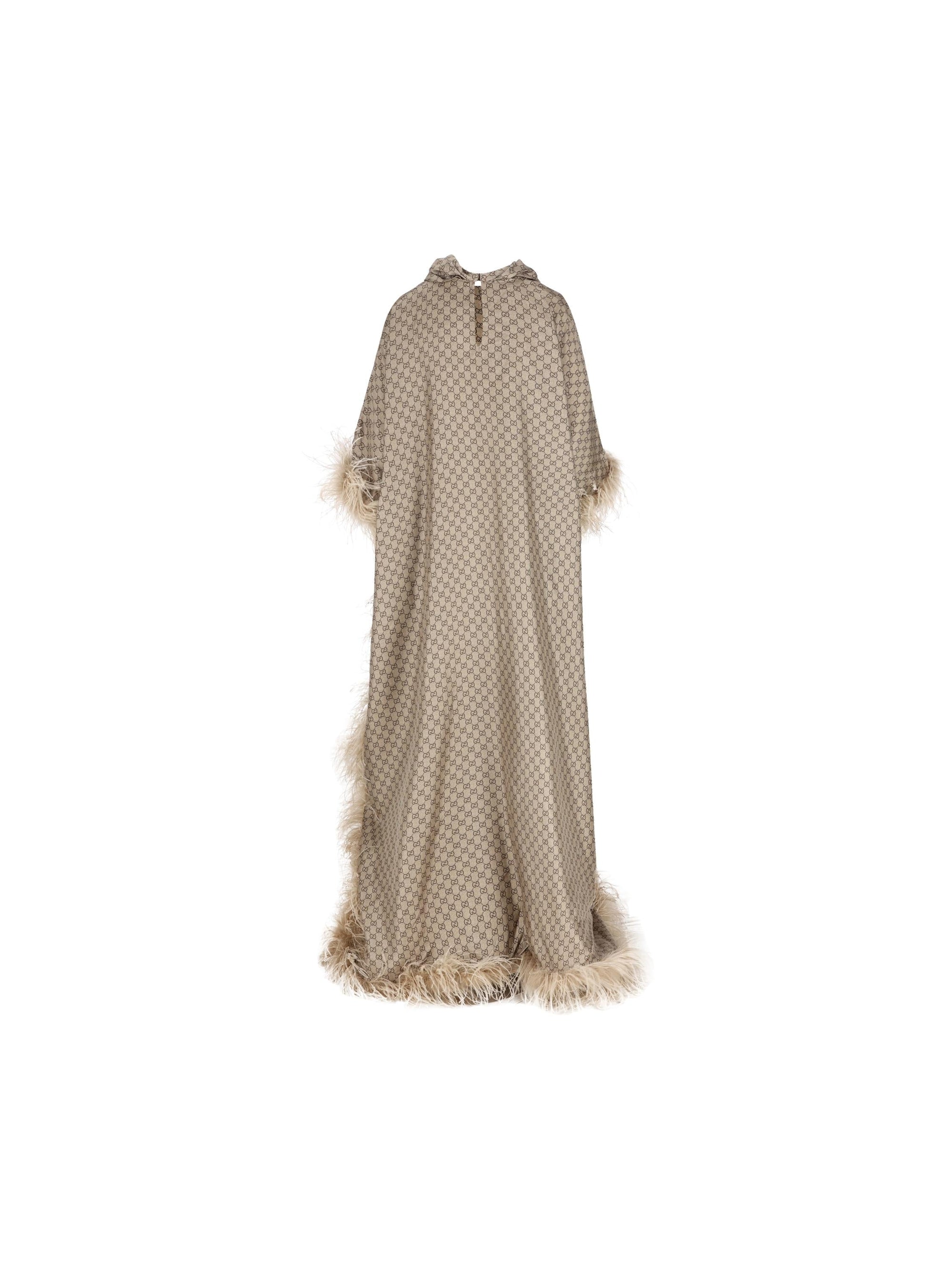 Abito Lungo In Twill DI Seta Gucci – Гарантія оригінальності – вид ззаду