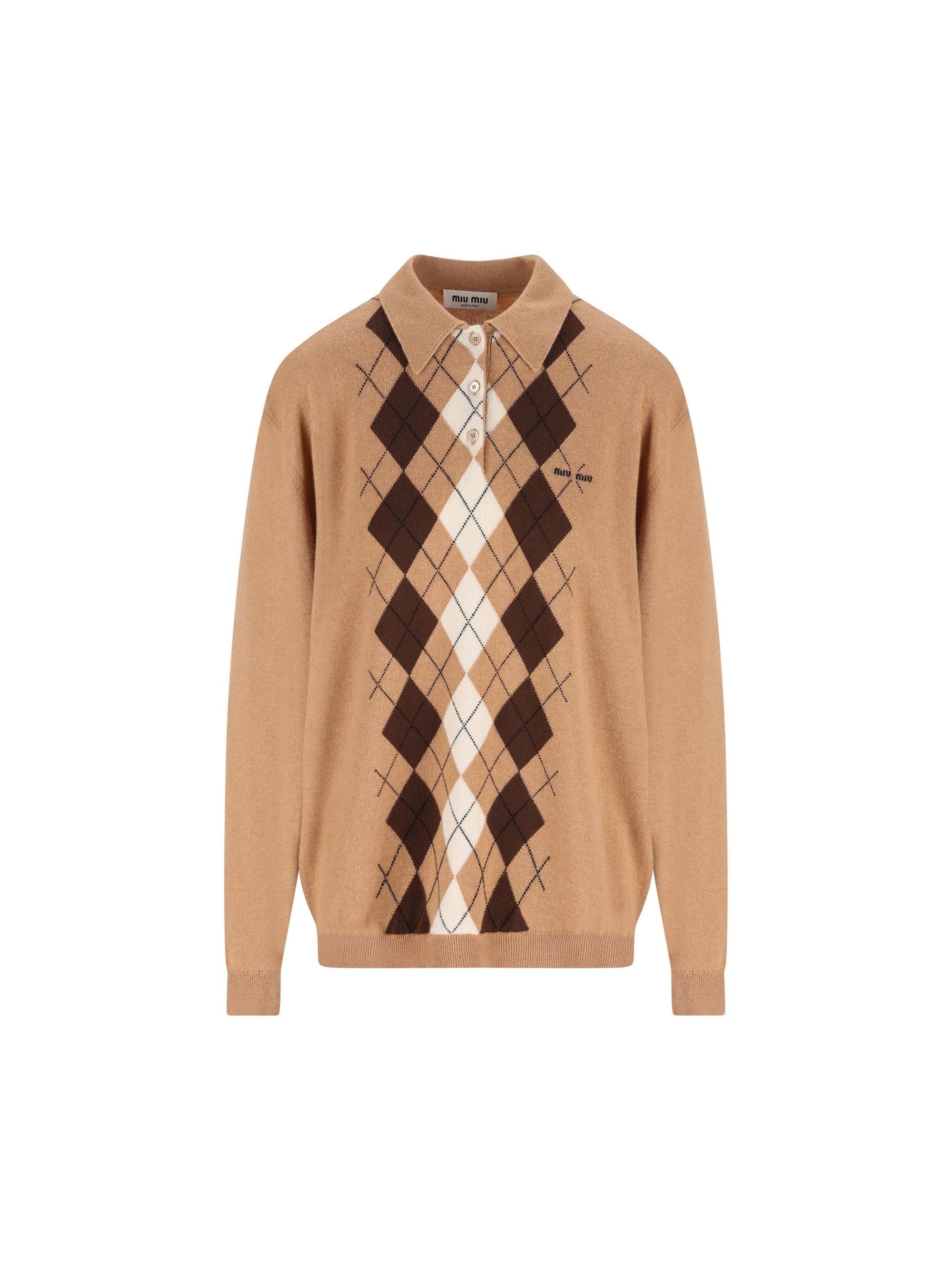 Cashmere Polo Miu miu – Гарантія оригінальності – боковий вид