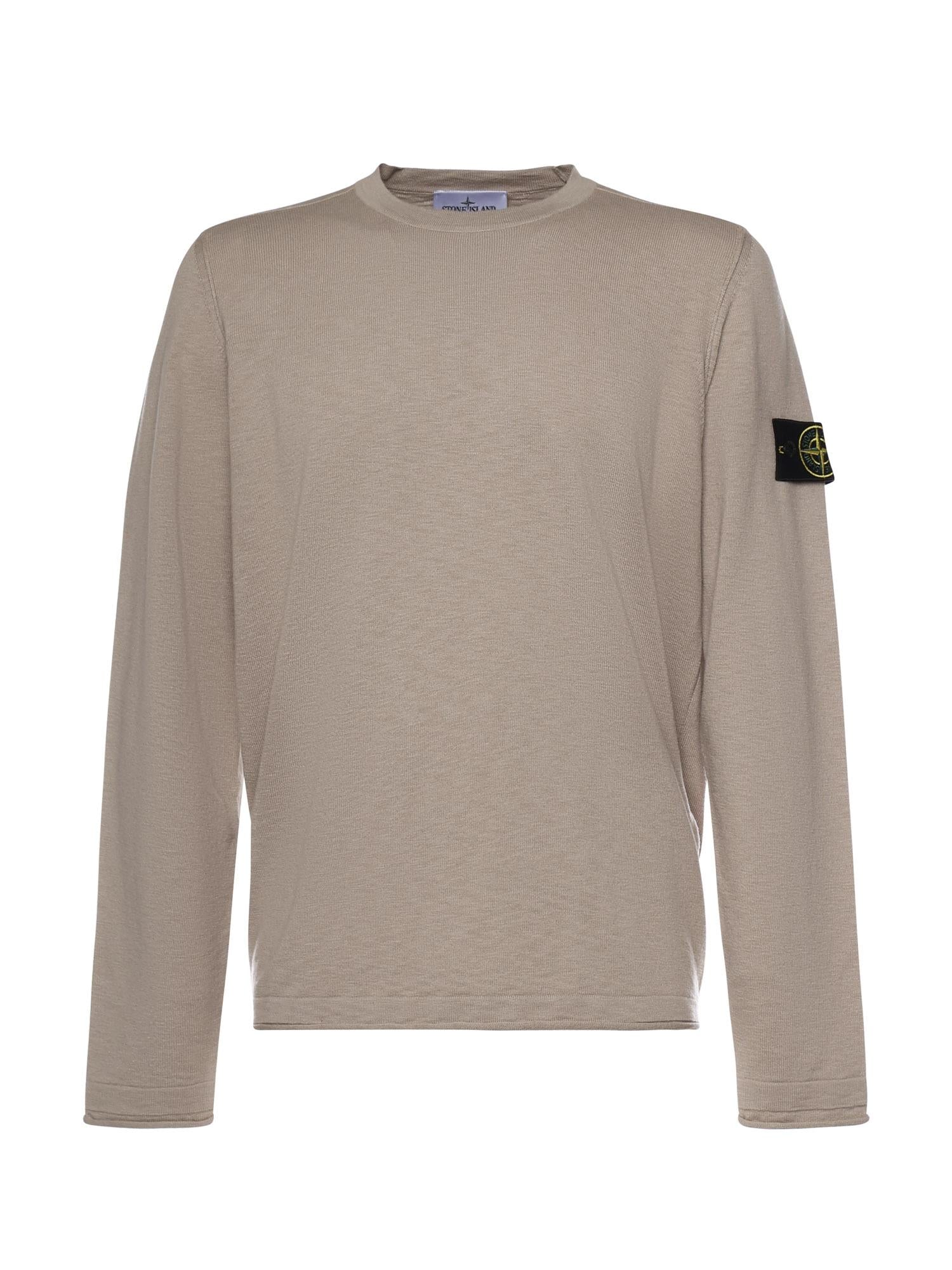 Оригінальна Maglione In Cotone E Nylon Con Logo Stone island – боковий вид