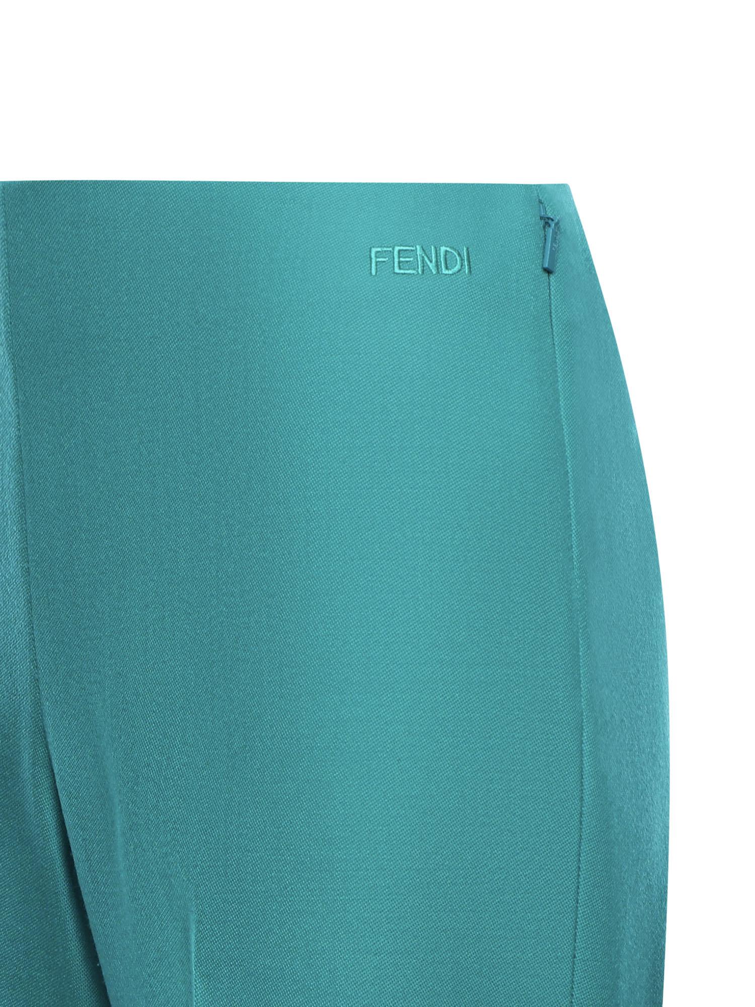 Pantaloni In Lana Grain De Poudre Fendi – Гарантія оригінальності – вид ззаду
