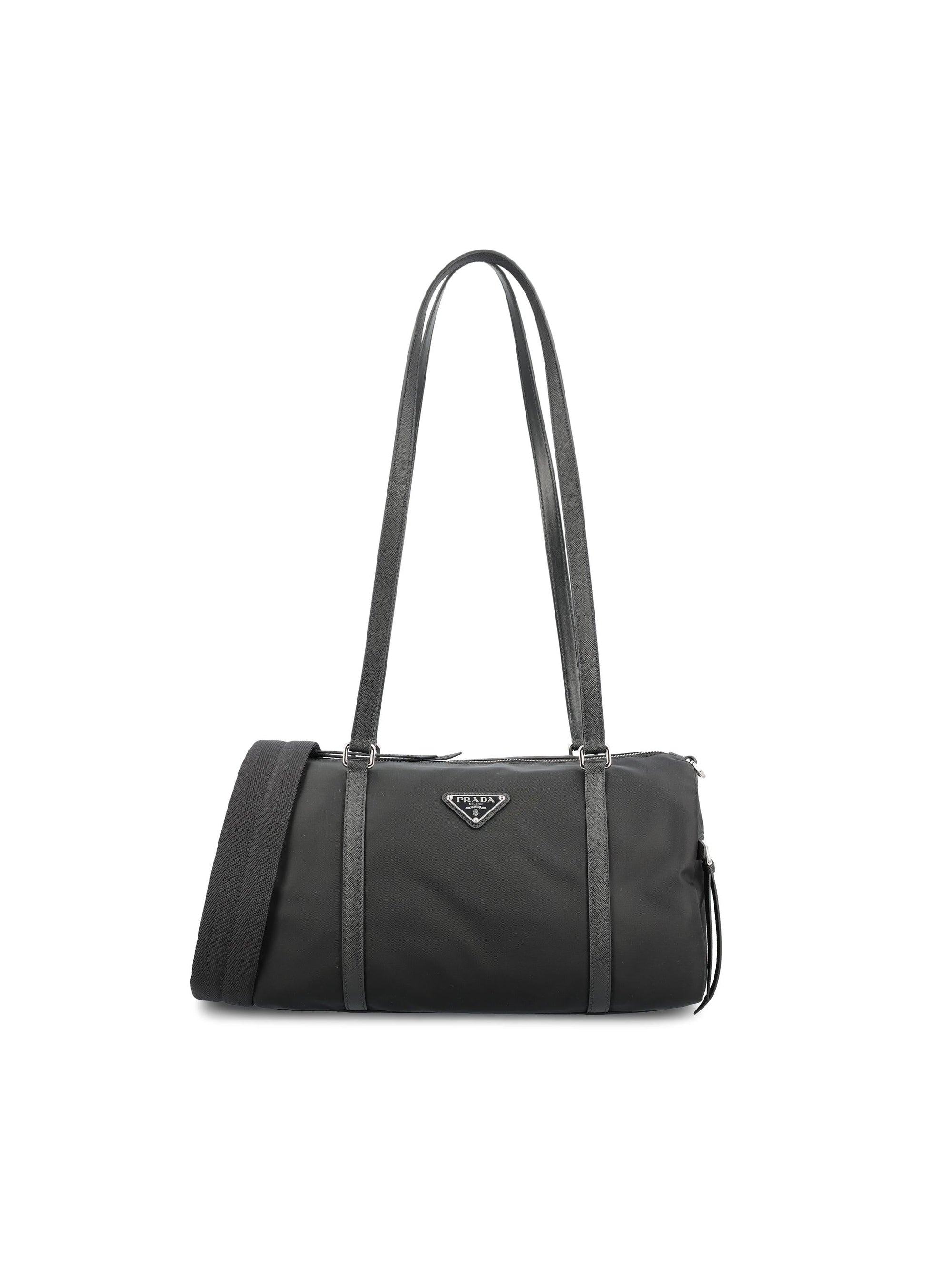 Large Re Nylon Bowler Bag Prada – Гарантія оригінальності – боковий вид