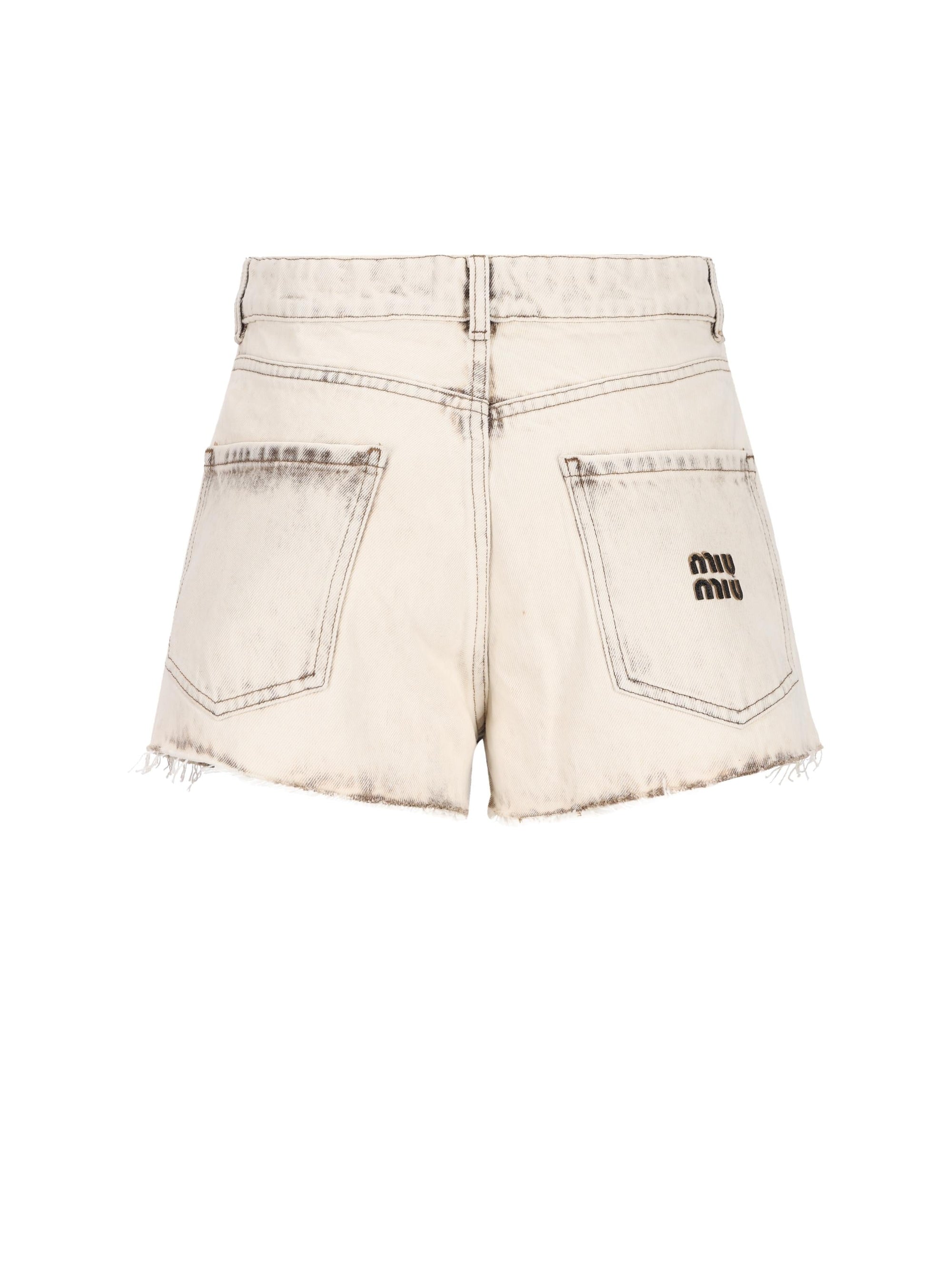Оригінальна Denim Shorts Miu miu – вид ззаду