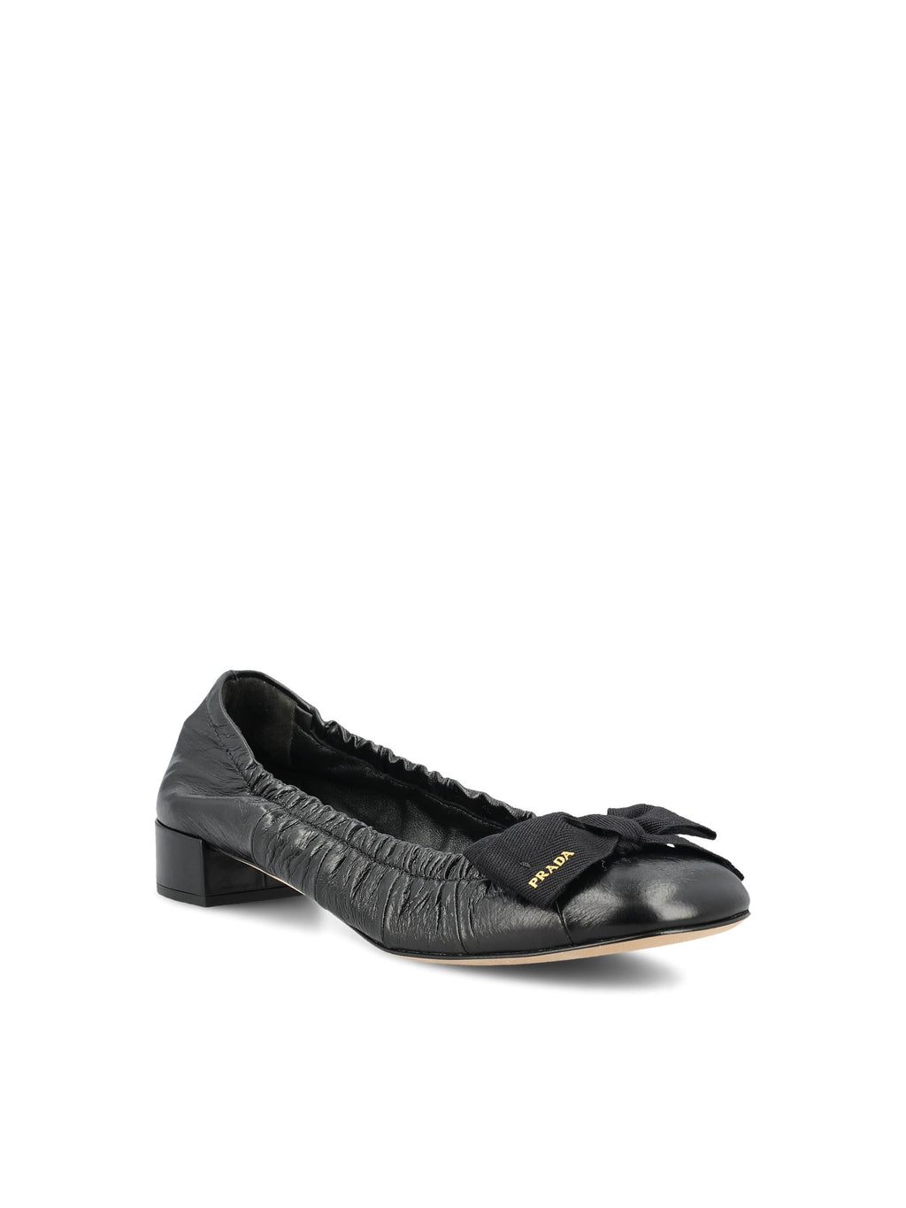 Leather Ballerina Flats With Heel Prada оригінал – Купити в Україні – вид ззаду
