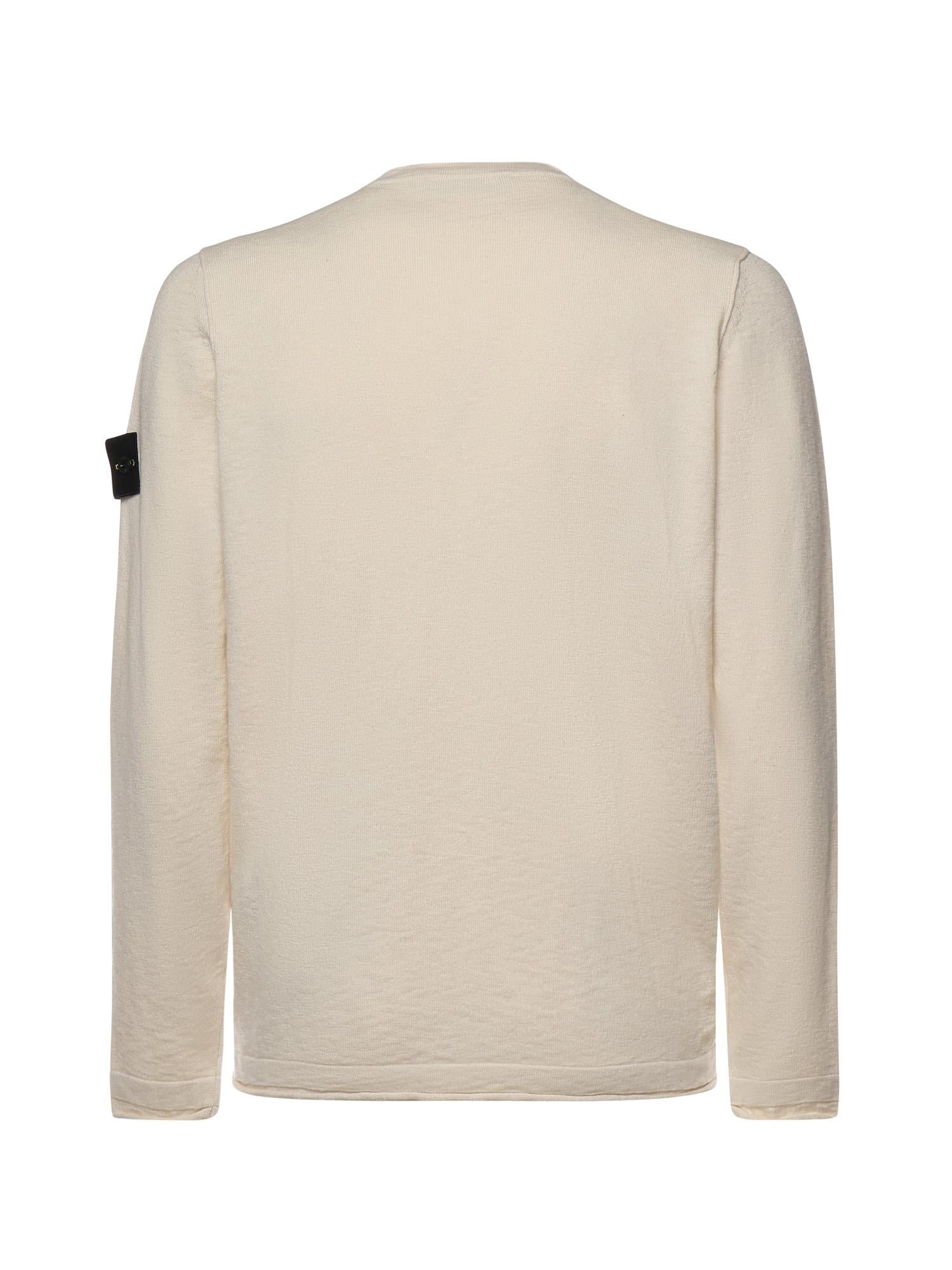Оригінальна Maglione In Cotone E Nylon Con Logo Stone island – детальний вид