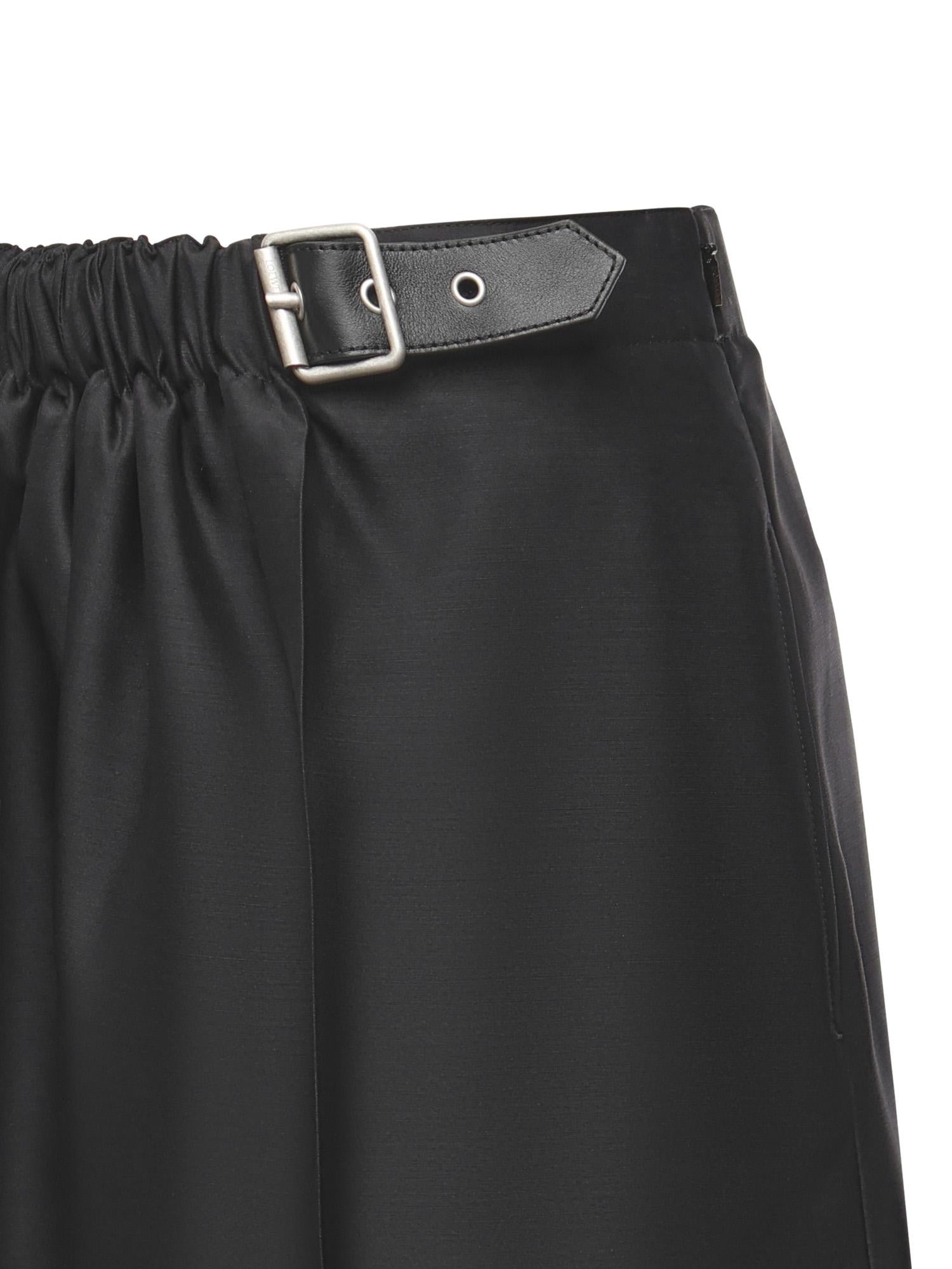 Pantaloni Con Cintura In Lana E Seta Loewe – Гарантія оригінальності – вид ззаду