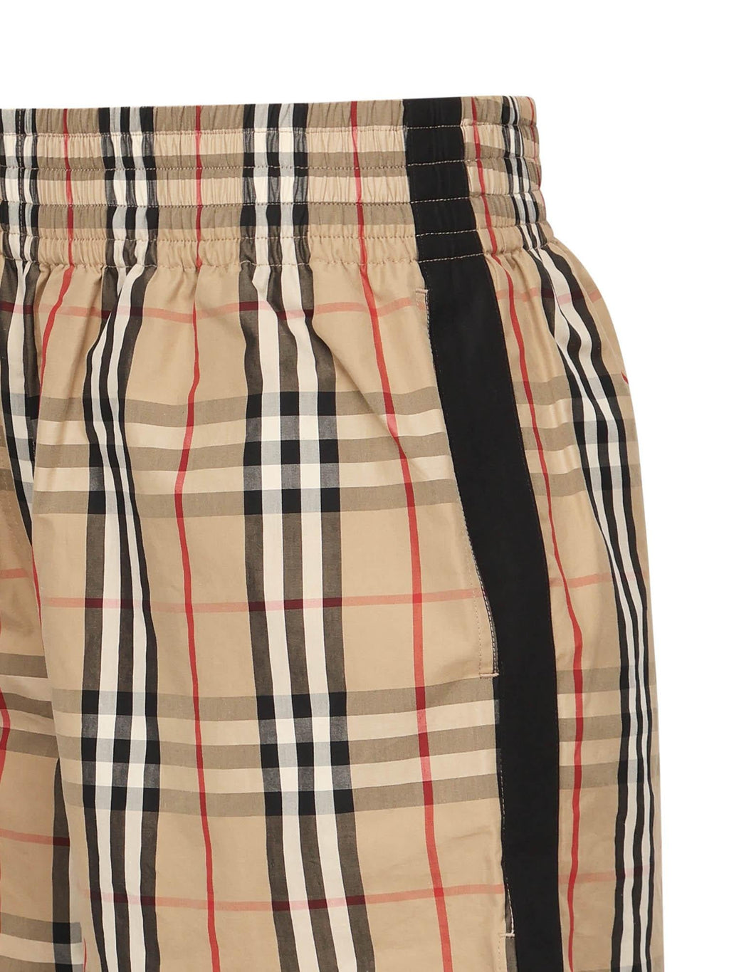Shorts In Cotone Check Burberry оригінал – Купити в Україні – вид ззаду