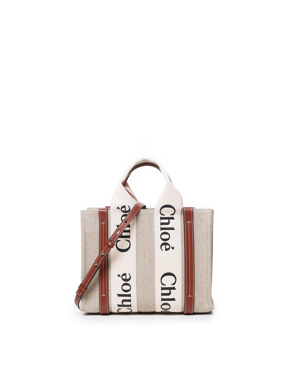 Tote Bag Piccola Woody In Lino Chloe – Гарантія оригінальності – боковий вид
