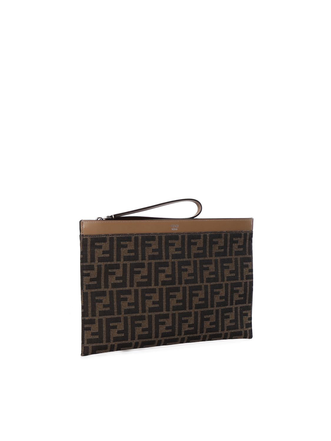 Оригінальна Pouch Piatta Medium Ff Jacquard Fendi – вид ззаду
