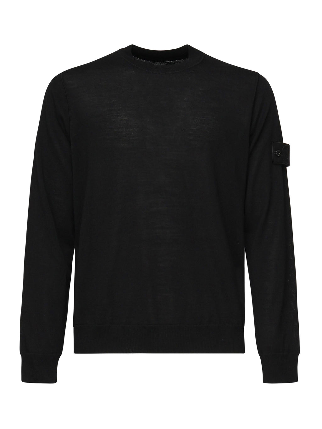 Оригінальна Maglia Girocollo Nero In Lana Leggera Stone island – боковий вид