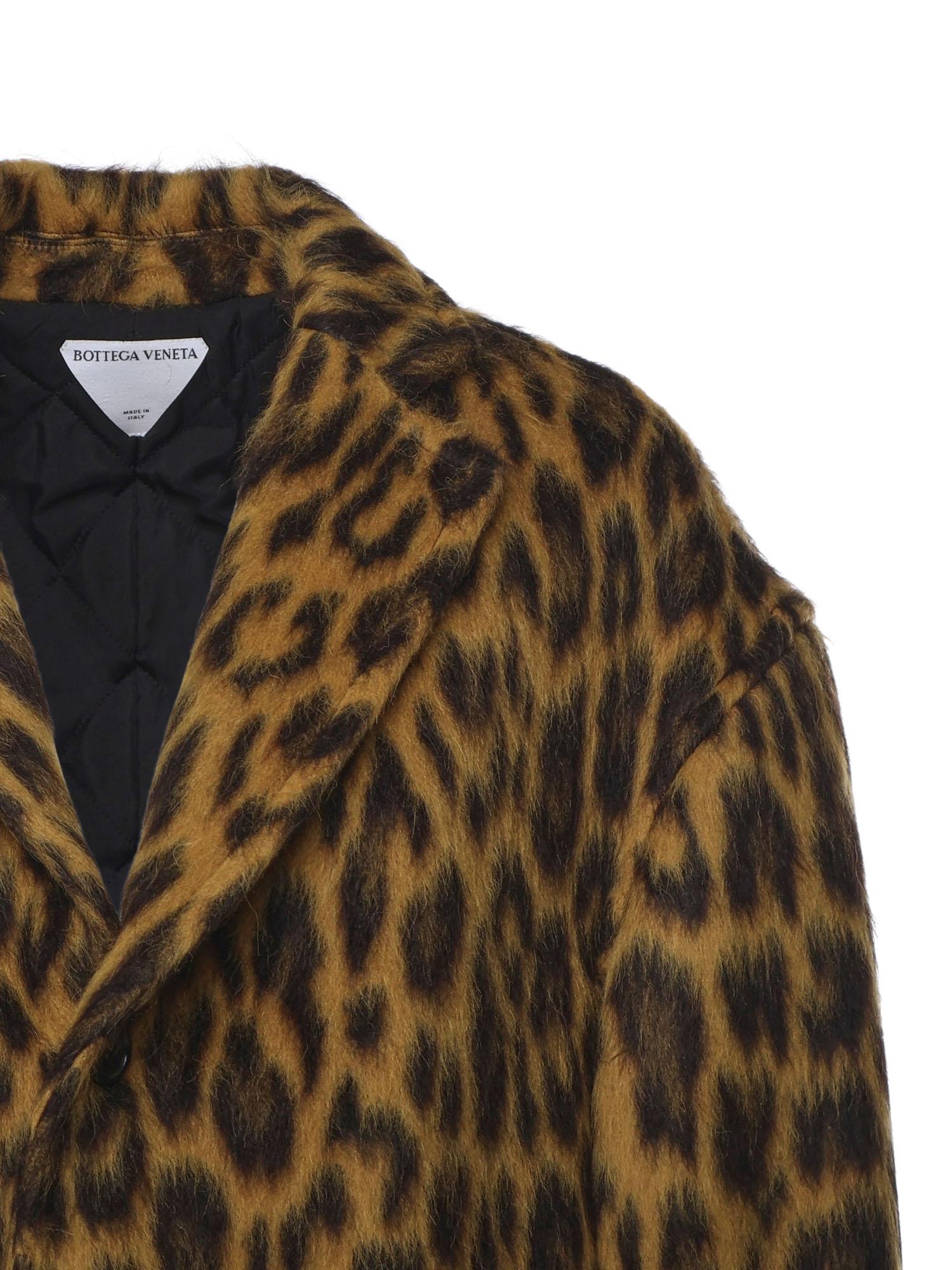 Cappotto Animalier In Alpaca E Lana Bottega veneta оригінал – Купити в Україні – вид ззаду