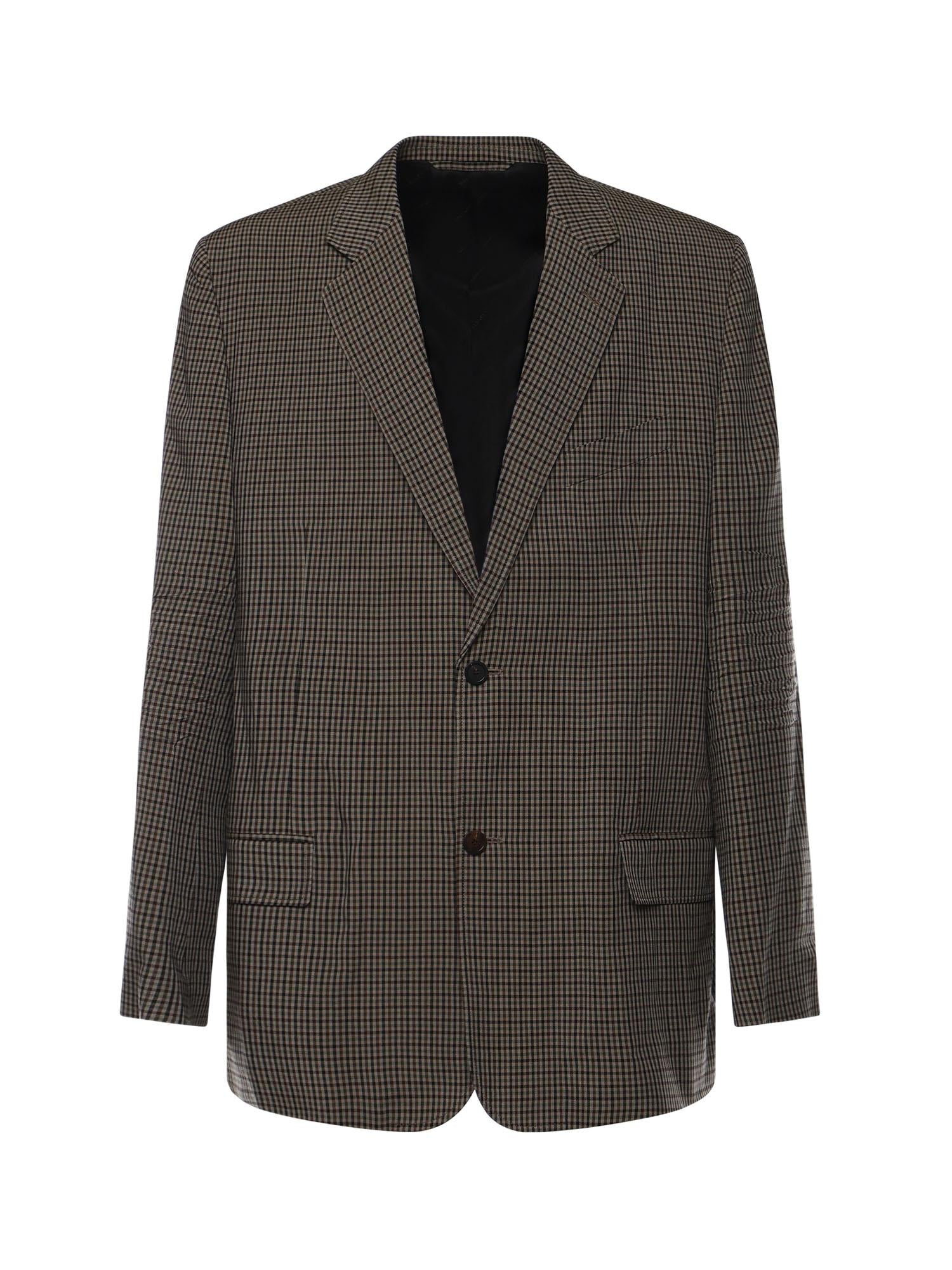 Оригінальна Blazer Sb In Lyocell A Quadri Balenciaga – боковий вид
