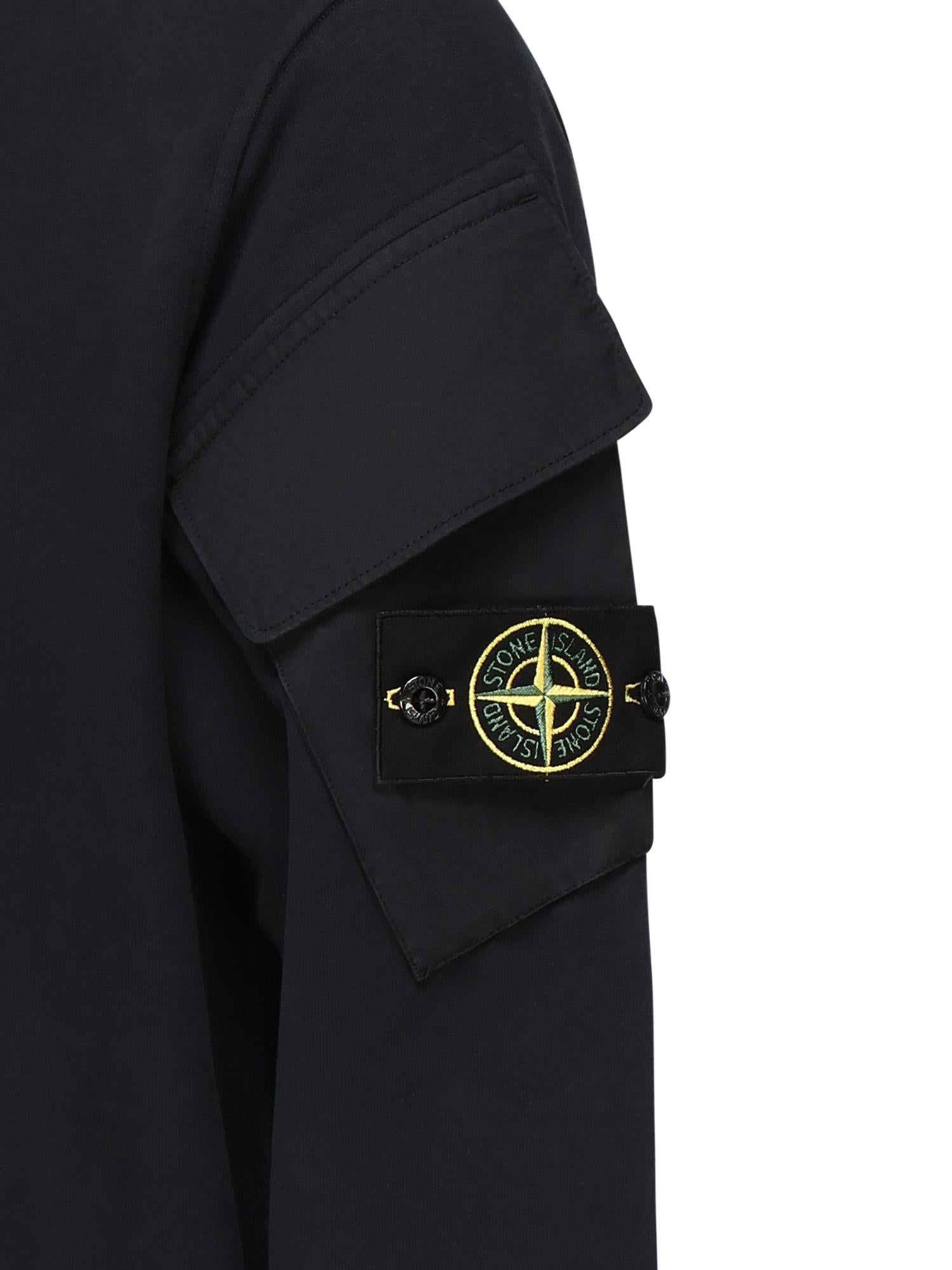 Felpa Girocollo Con Tasche Sulle Maniche Stone island – Гарантія оригінальності – вид ззаду