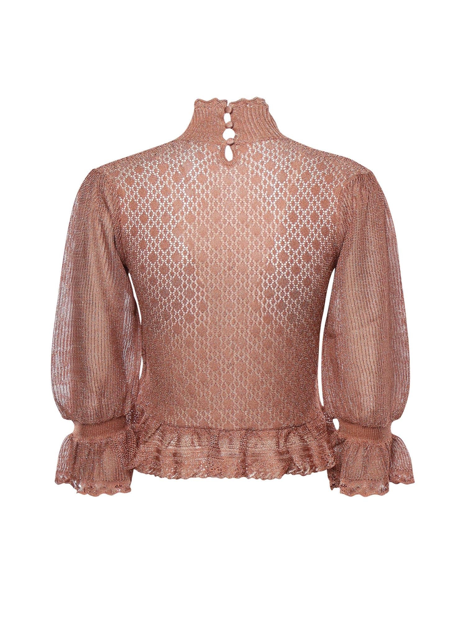 Pullover Con Volant In Maglia DI Lurex Chloe – Гарантія оригінальності – детальний вид