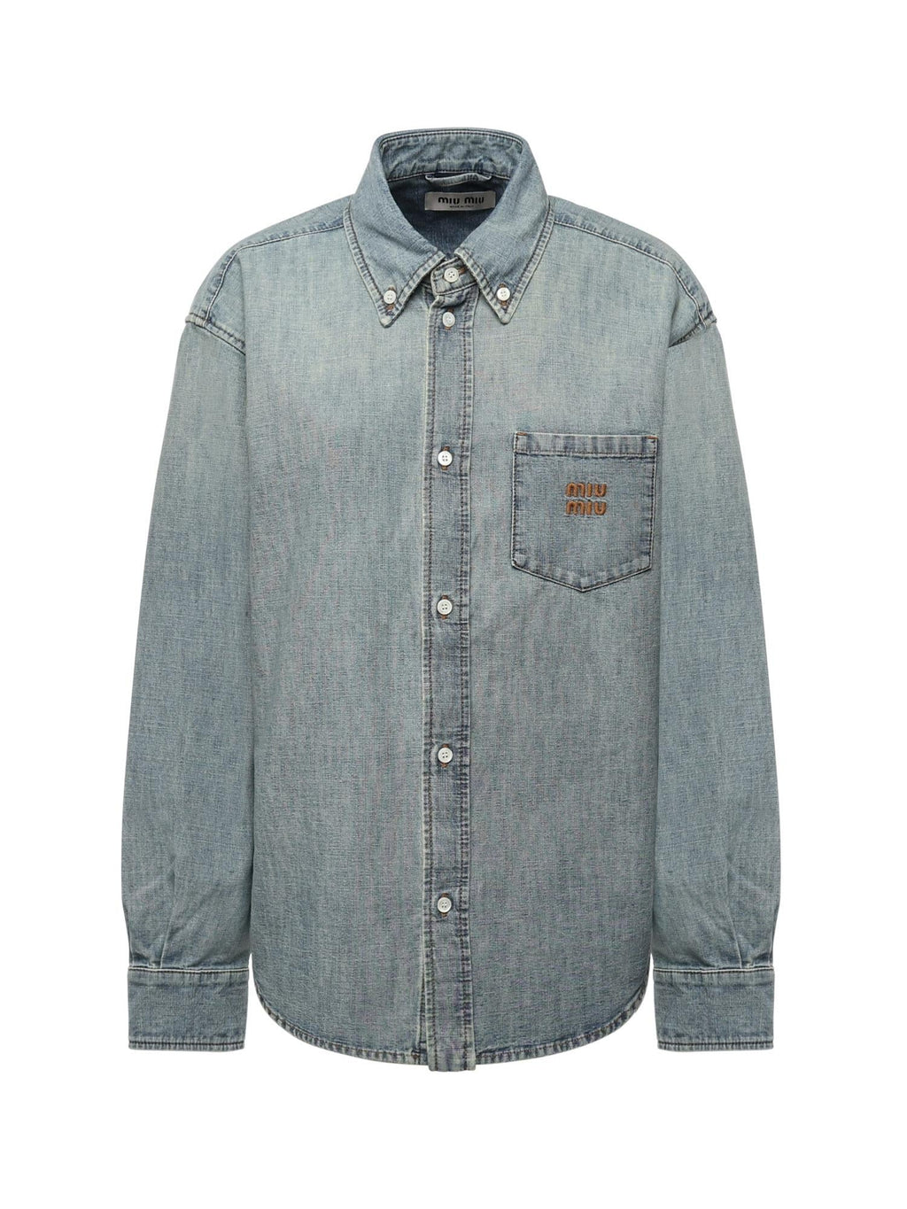 Camicia In Chambray Con Logo Miu miu оригінал – Купити в Україні – боковий вид