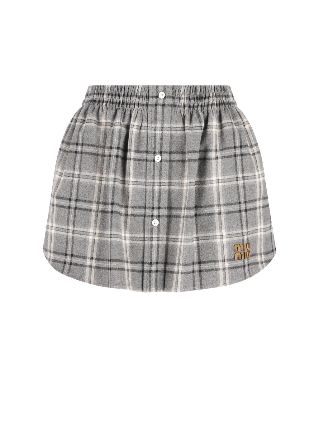 Mini Skirt In Check Flannel Miu miu оригінал – Купити в Україні – боковий вид