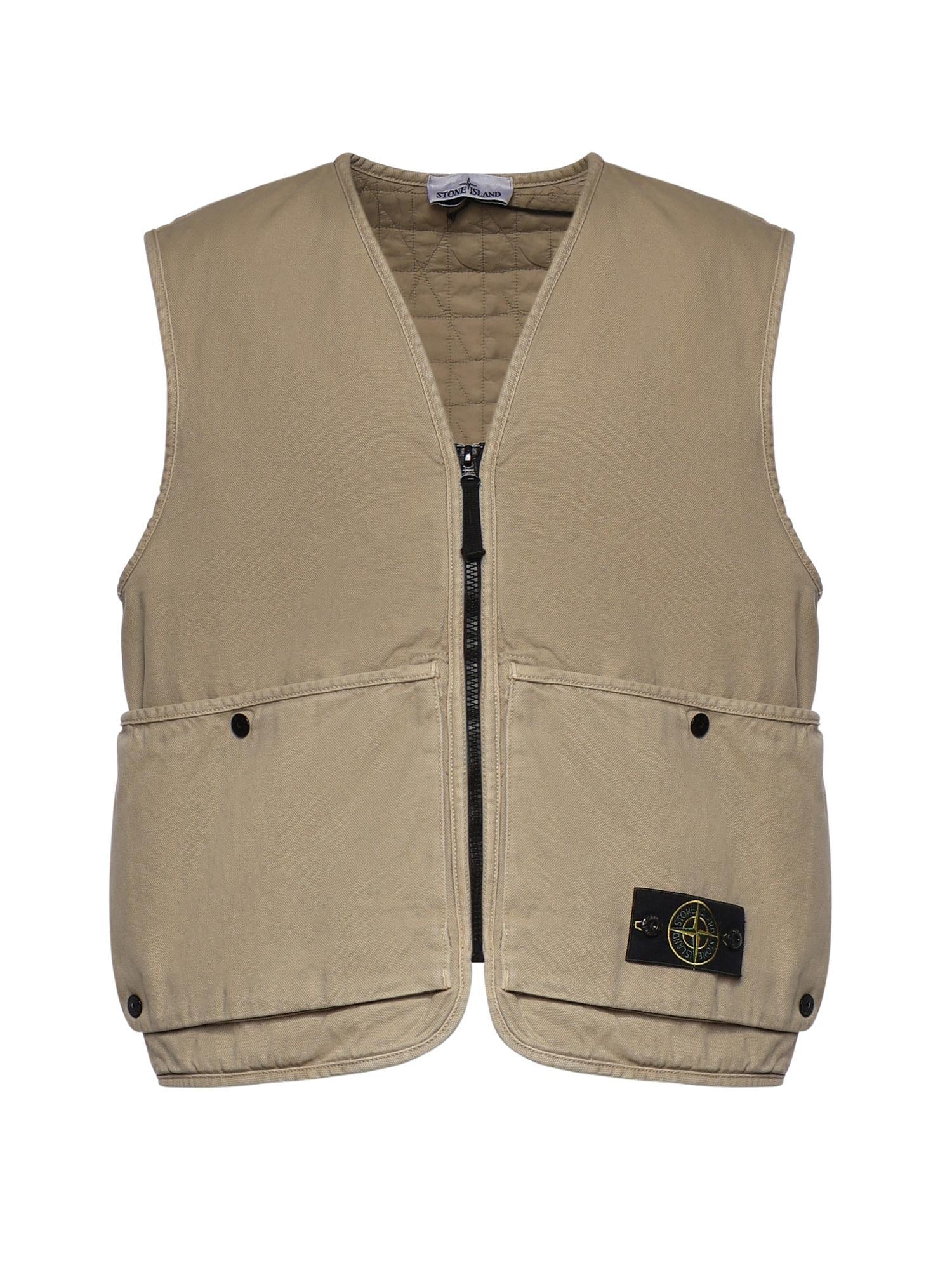 Оригінальна Gilet In Cotone Con Logo Stone island – боковий вид