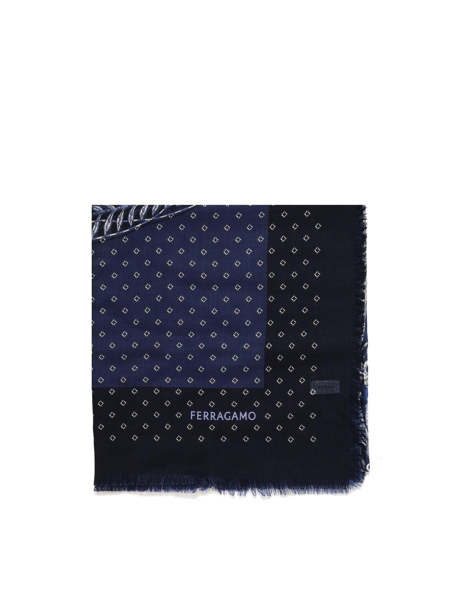 Stola In Cashmere Con Logo Salvatore ferragamo – Гарантія оригінальності – боковий вид