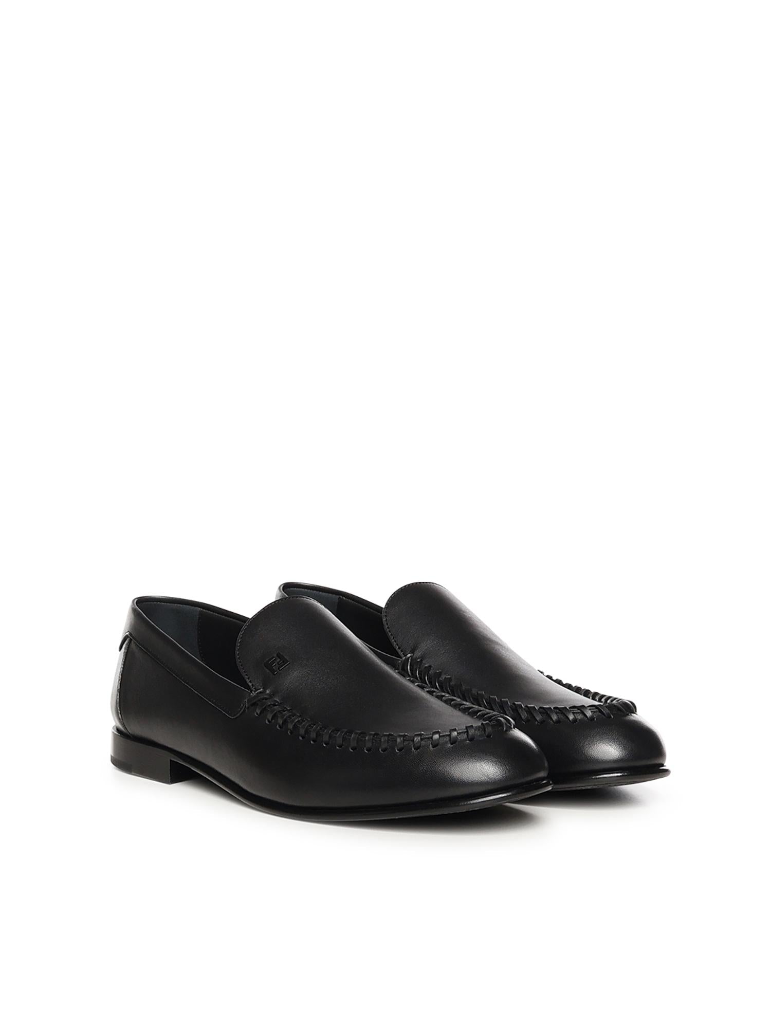 Оригінальна Mocassino Intrecciato In Pelle Fendi – вид ззаду