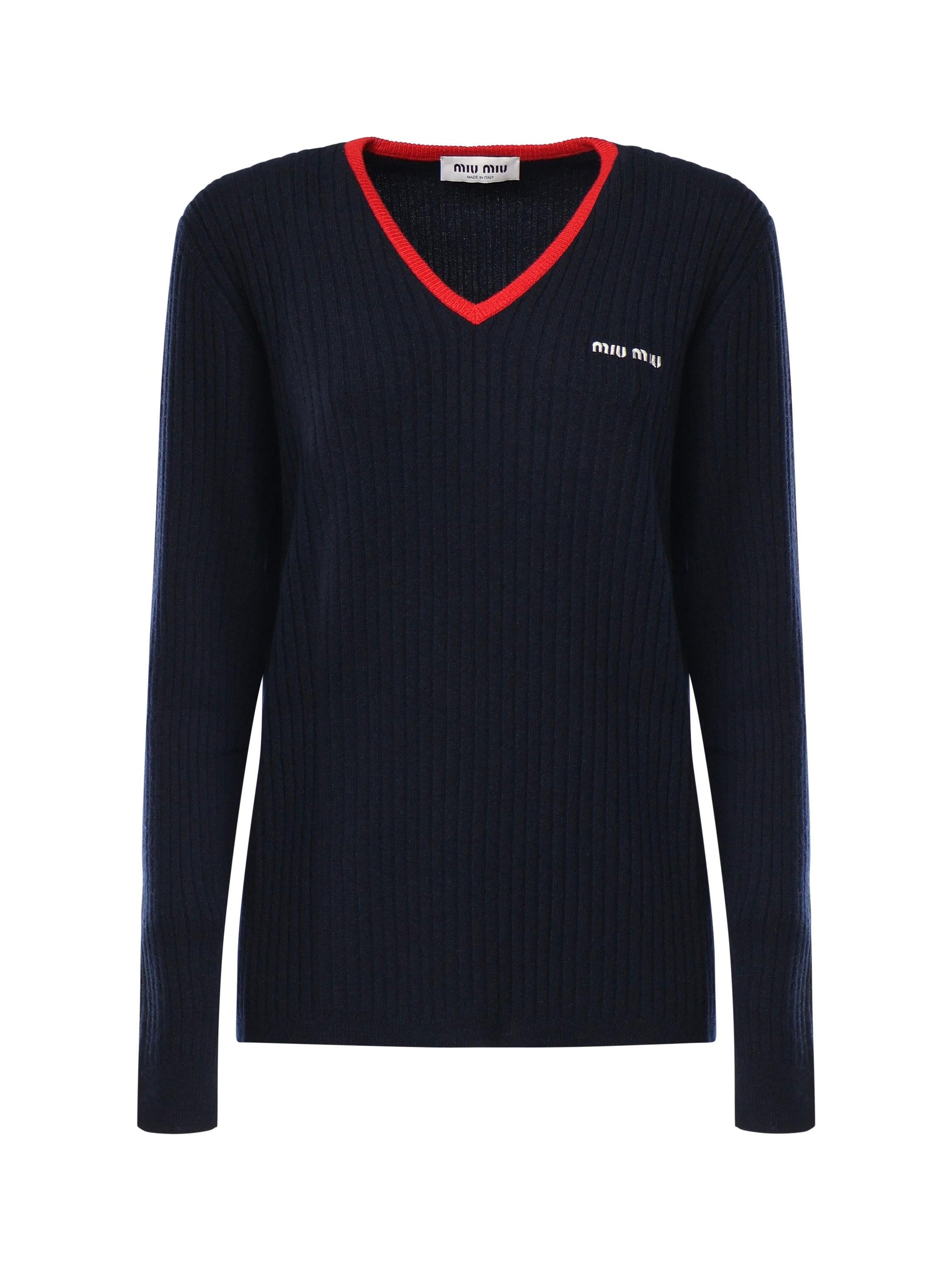 Maglia Scollo A V In Cashmere Miu miu оригінал – Купити в Україні – боковий вид