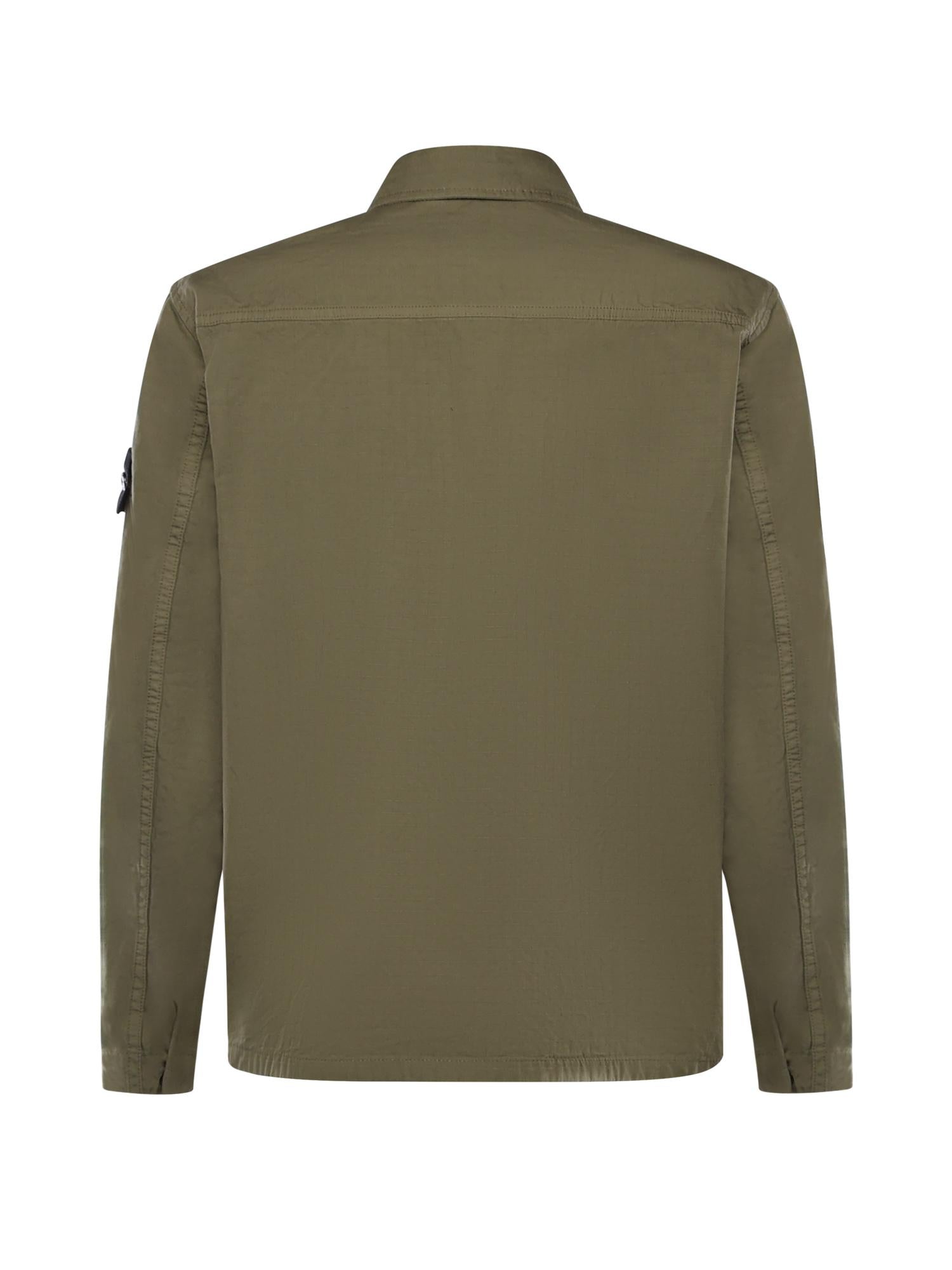 Оригінальна Overshirt In Cotone Con Logo Stone island – детальний вид