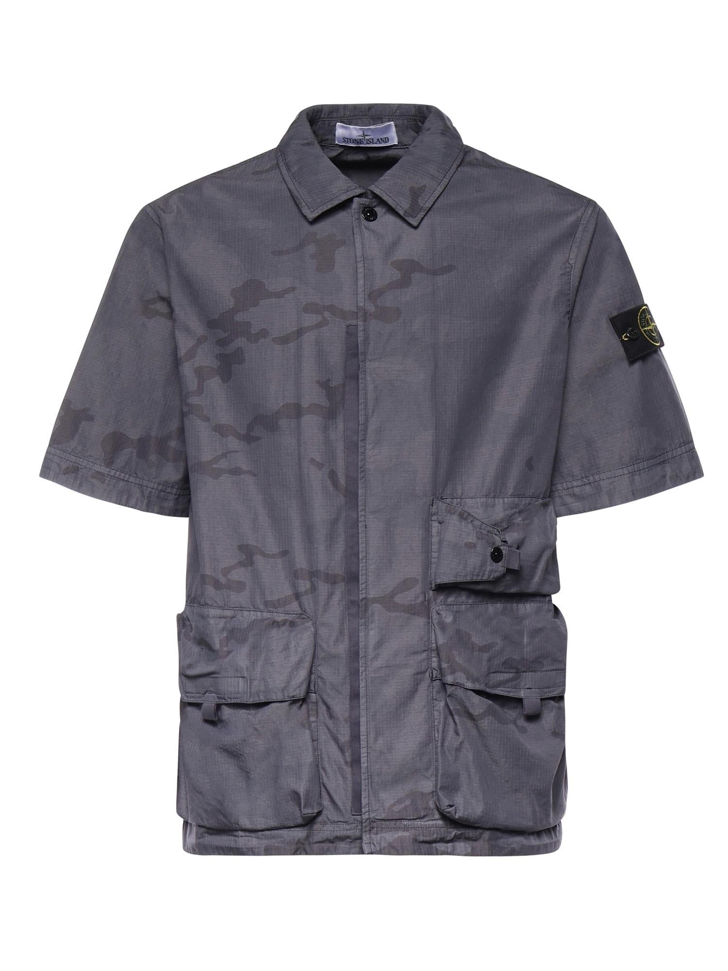 Camicia Camouflage Con Logo Stone island оригінал – Купити в Україні – боковий вид