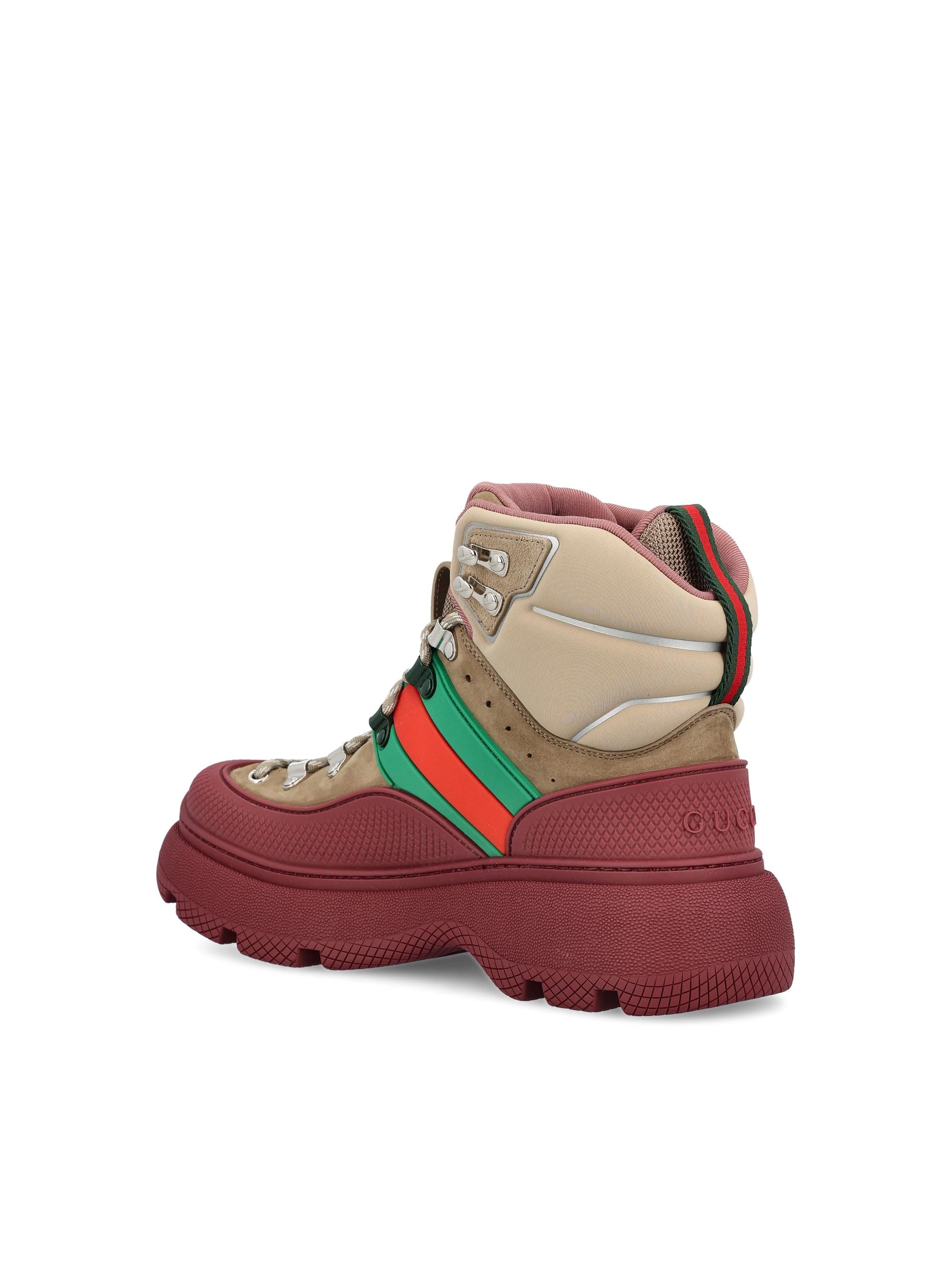 Lace Up Ankle Boots In Suede Leather Gucci – Гарантія оригінальності – детальний вид