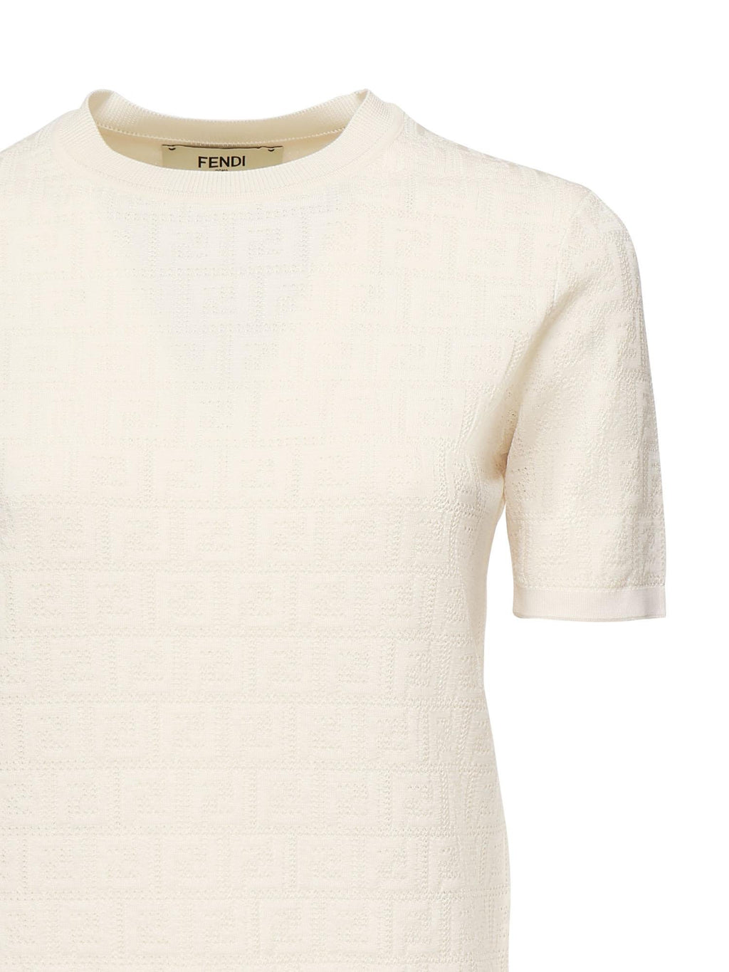 Maglia In Cotone E Viscosa Ff Jacquard Fendi – Гарантія оригінальності – вид ззаду