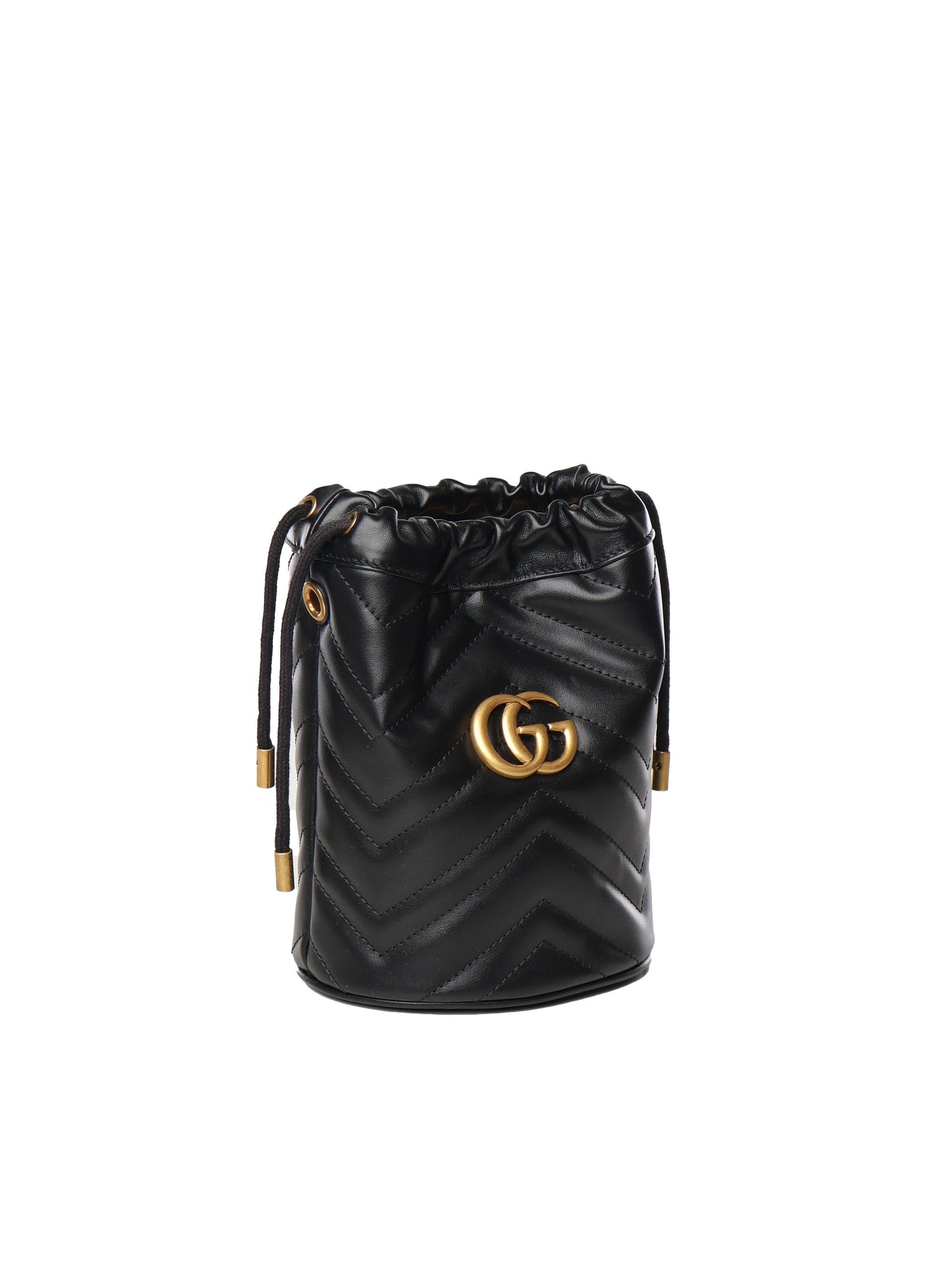Оригінальна Mini Borsa A Secchiello Gg Marmont Gucci – вид ззаду